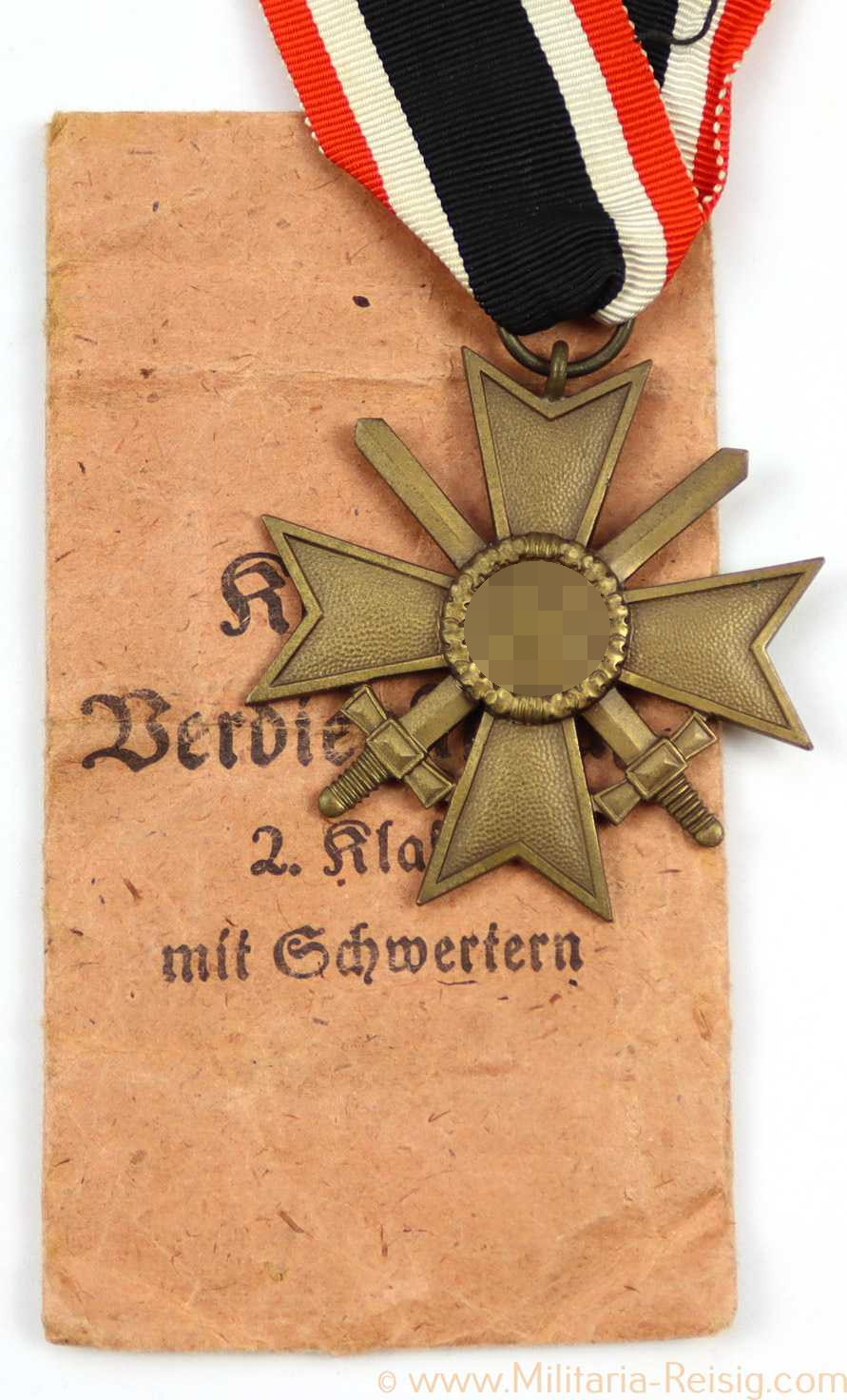 Kriegsverdienstkreuz mit Schwertern 2.Klasse 1939, Herst. Gebr. Gegenbach & Co., Pforzheim