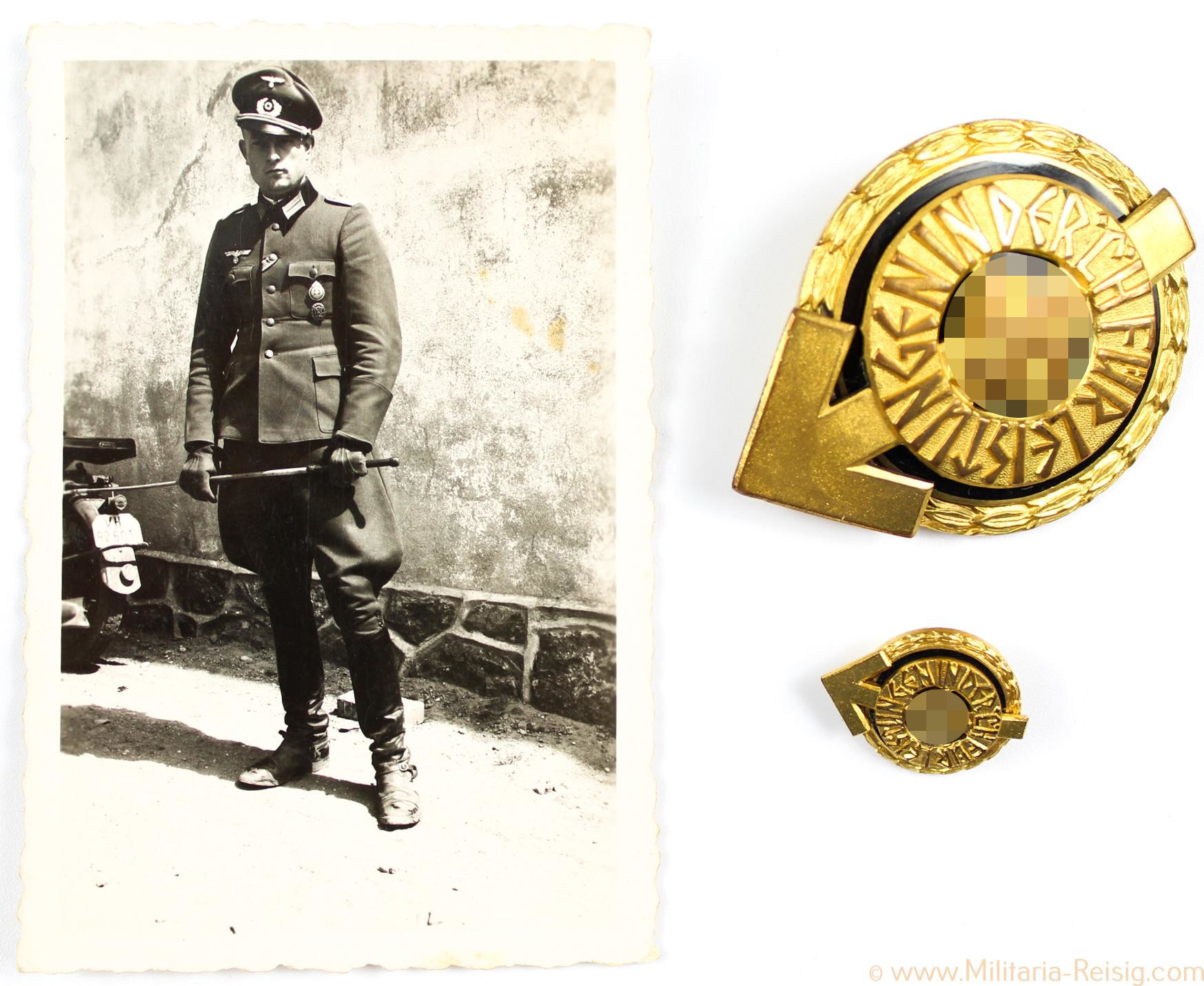 HJ Führersportabzeichen + Miniaturabzeichen + Foto