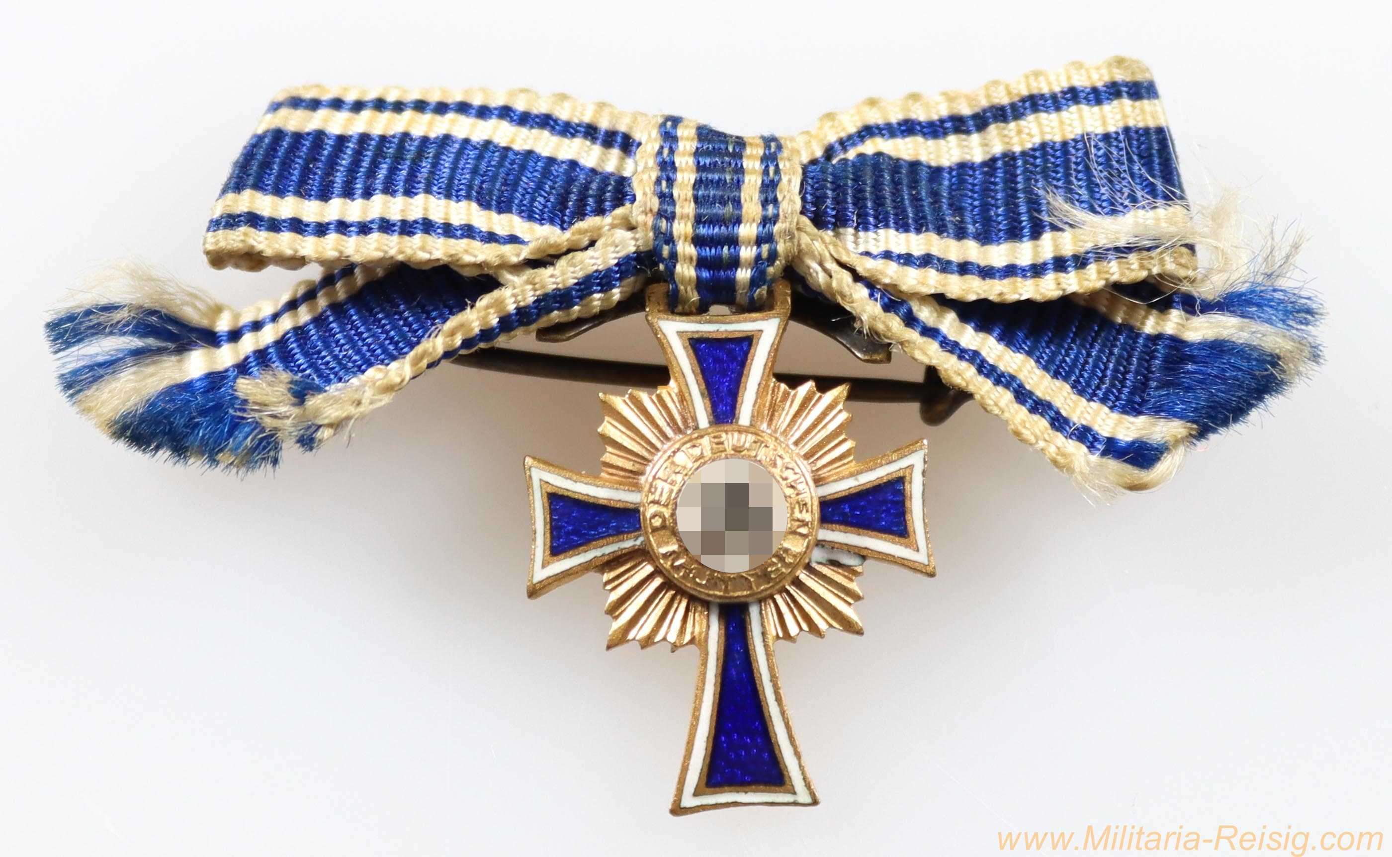 Miniatur Mutterkreuz in Gold