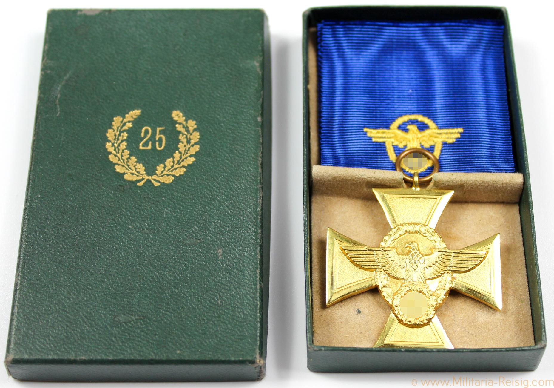 Polizei Dienstauszeichnung Gold für 25 Jahre, Herst. 16 - Alois Rettenmeyer, Schwäbisch Gmünd