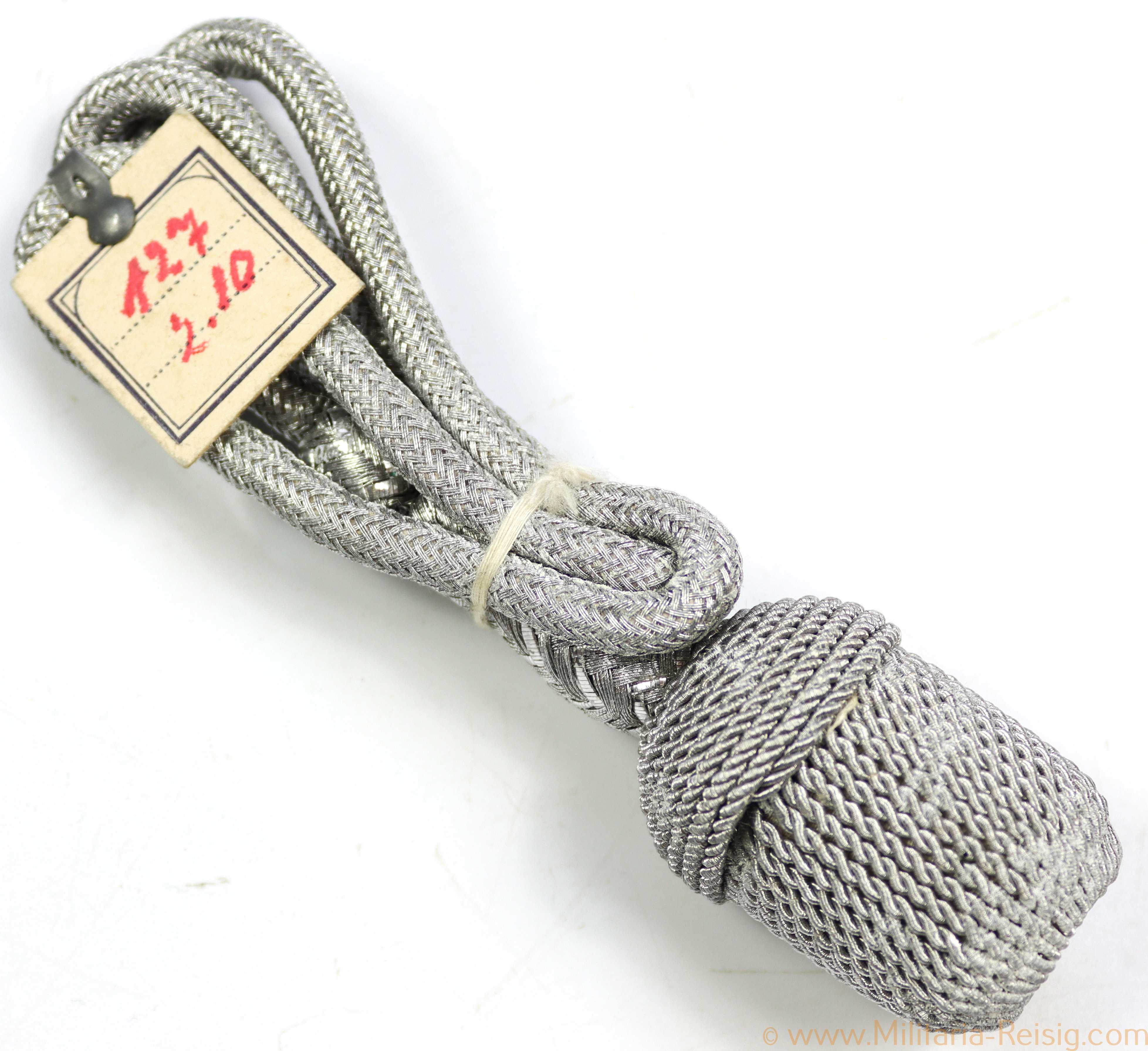 Portepee für einen Heeres Offiziersdolch mit Preisetikett