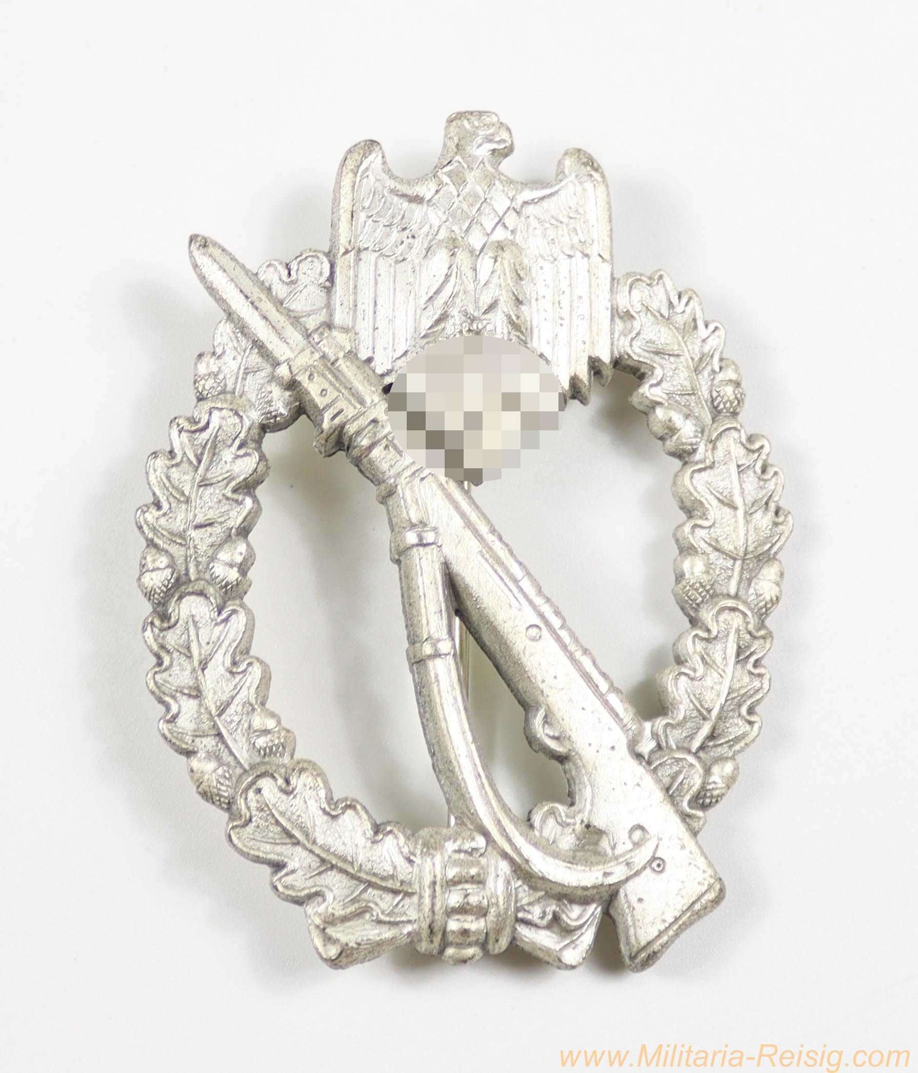 Infanterie Sturmabzeichen in Silber, Hersteller "MK" im Dreieck - MINT!