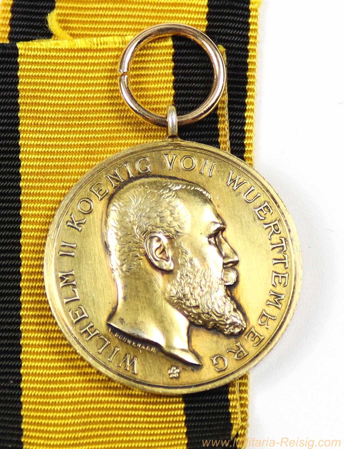 Württemberg – Goldene Militärverdienstmedaille 1892 "K. Schwenzer"