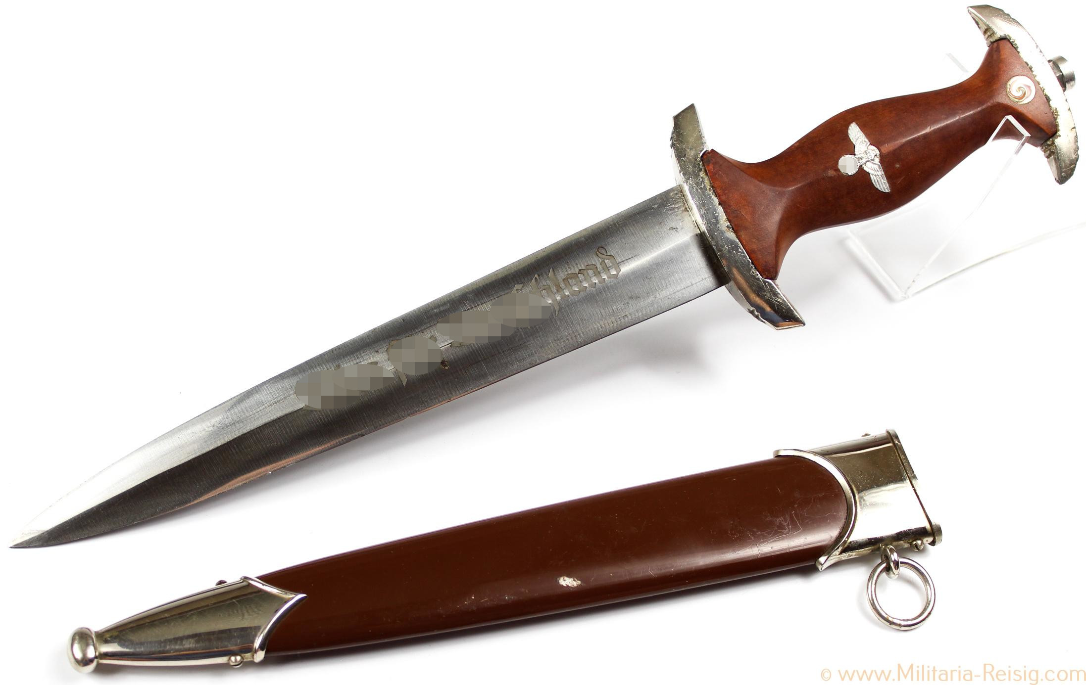 Kurioser SA Dolch mit verzogener Devise, Herst. RZM M7/3 (Kuno Ritter, Solingen)