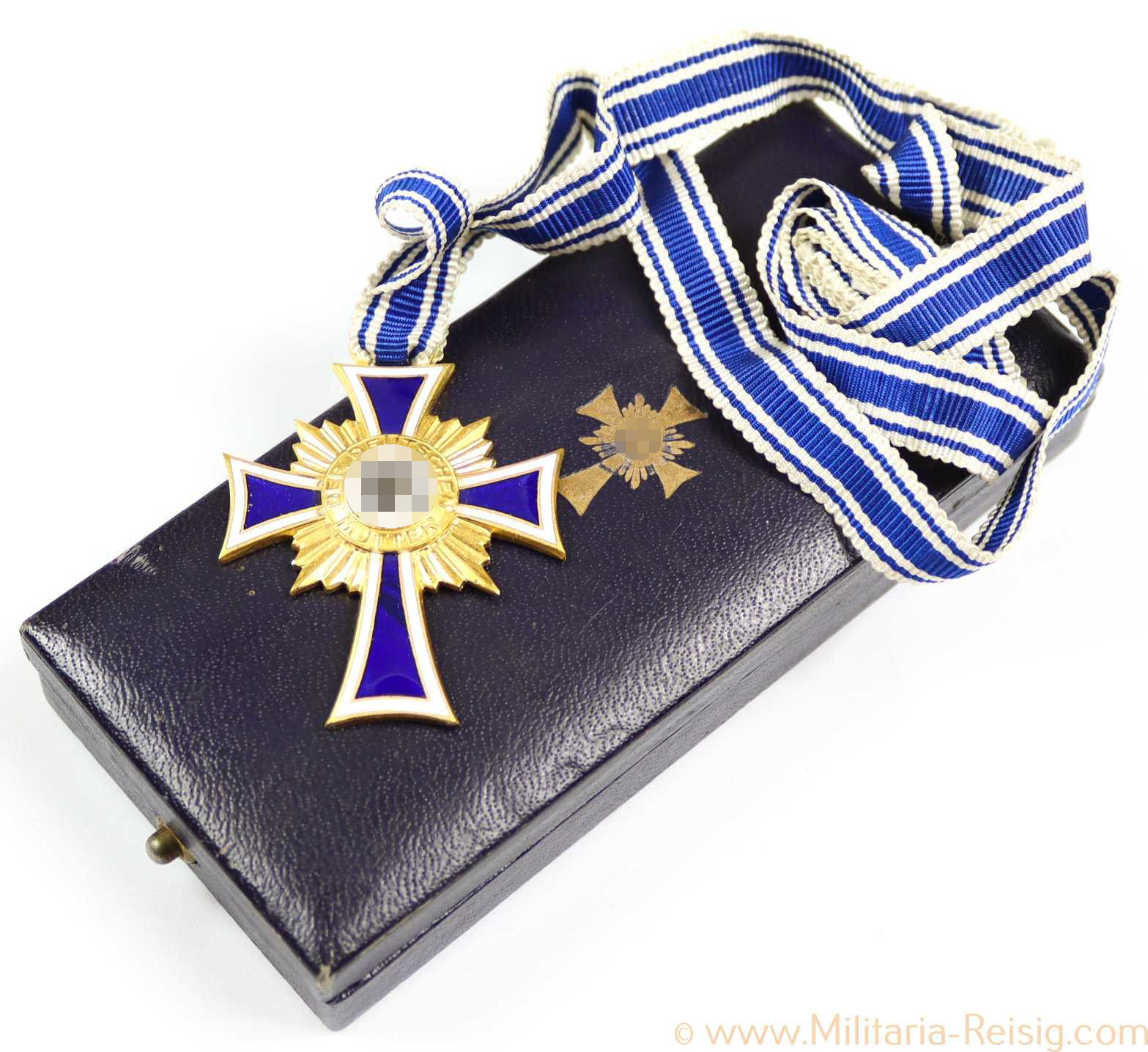 Mutterkreuz in Gold im Etui, Hersteller B.H. Mayer, Pforzheim
