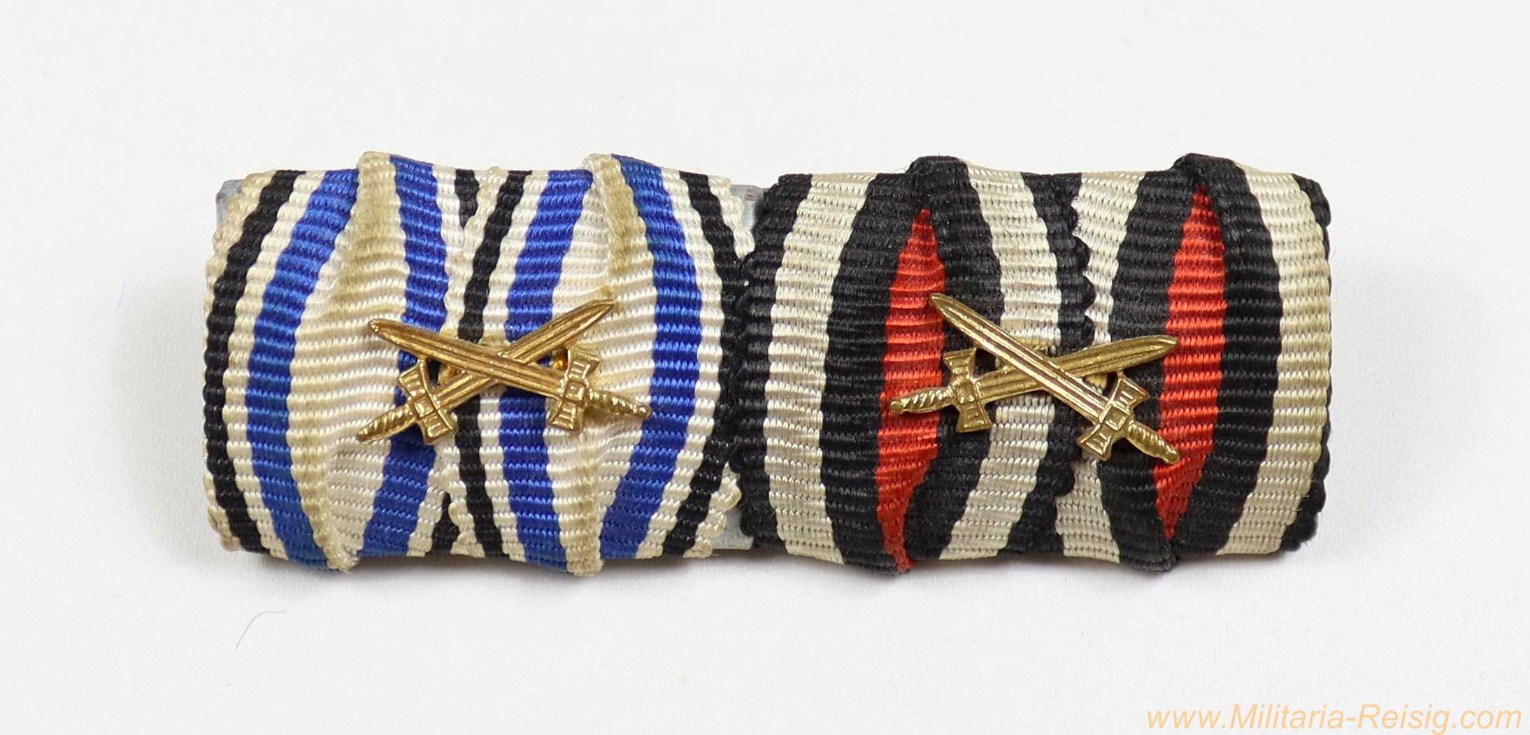 2er-Bandspange – Bayerische Militärverdienstauszeichnung und Frontkämpfer-Ehrenkreuz