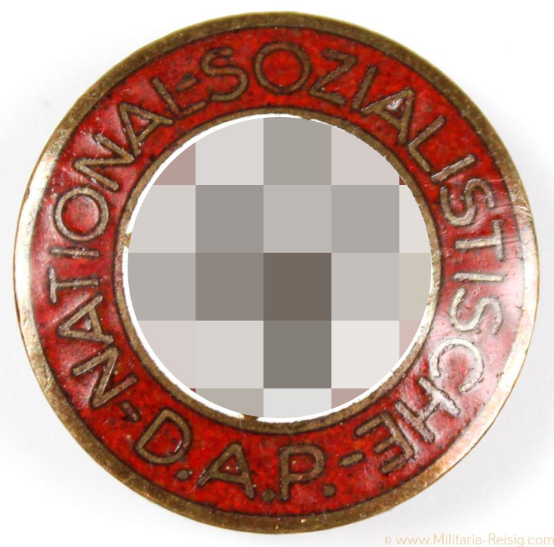 NSDAP Parteiabzeichen Knopfloch Version, Herst. RZM M1/105 (Hermann Aurich, Dresden)