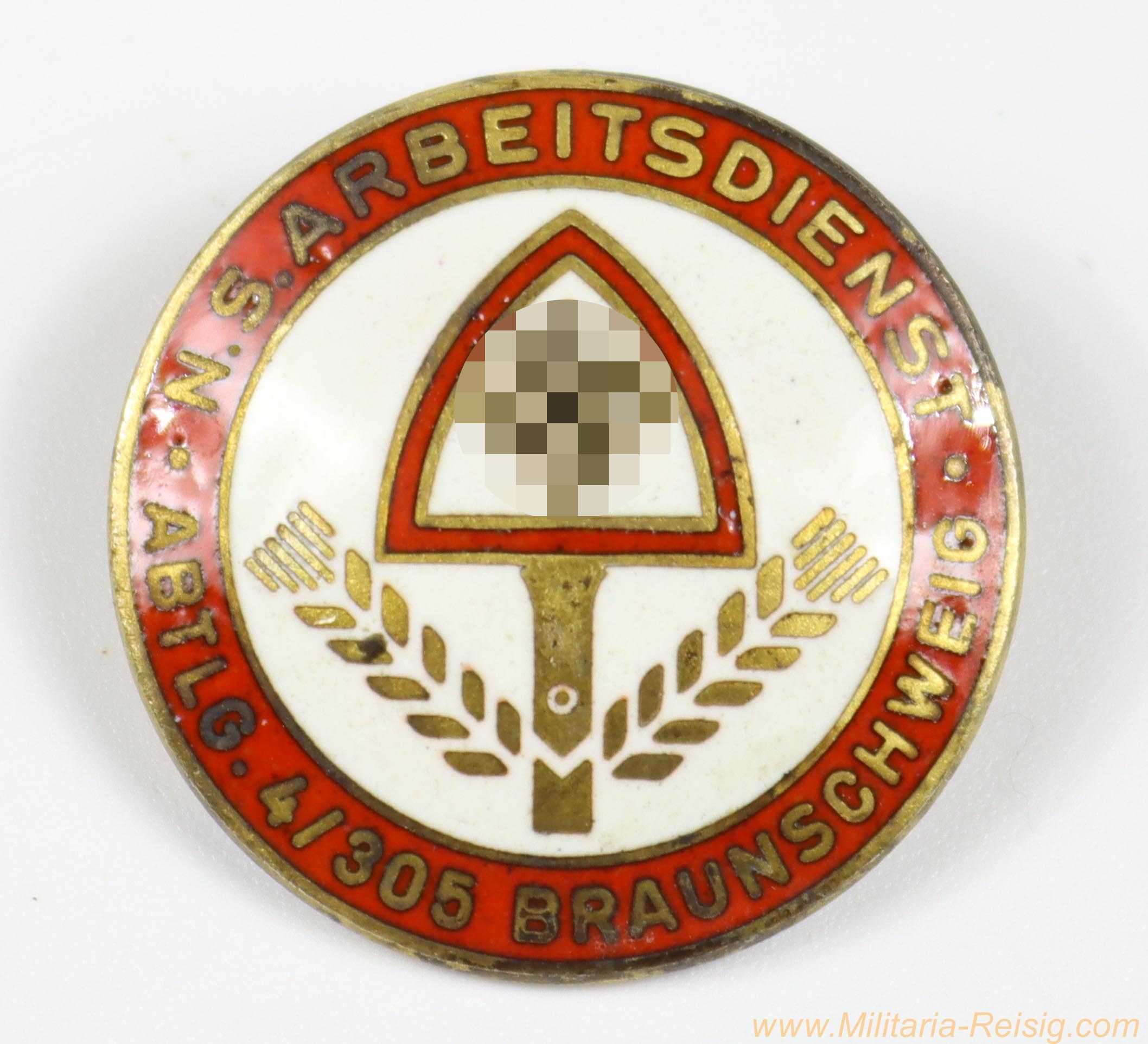 Nationalsozialistischer Arbeitsdienst (NSAD) – Abzeichen der Abt. 4/305 Braunschweig