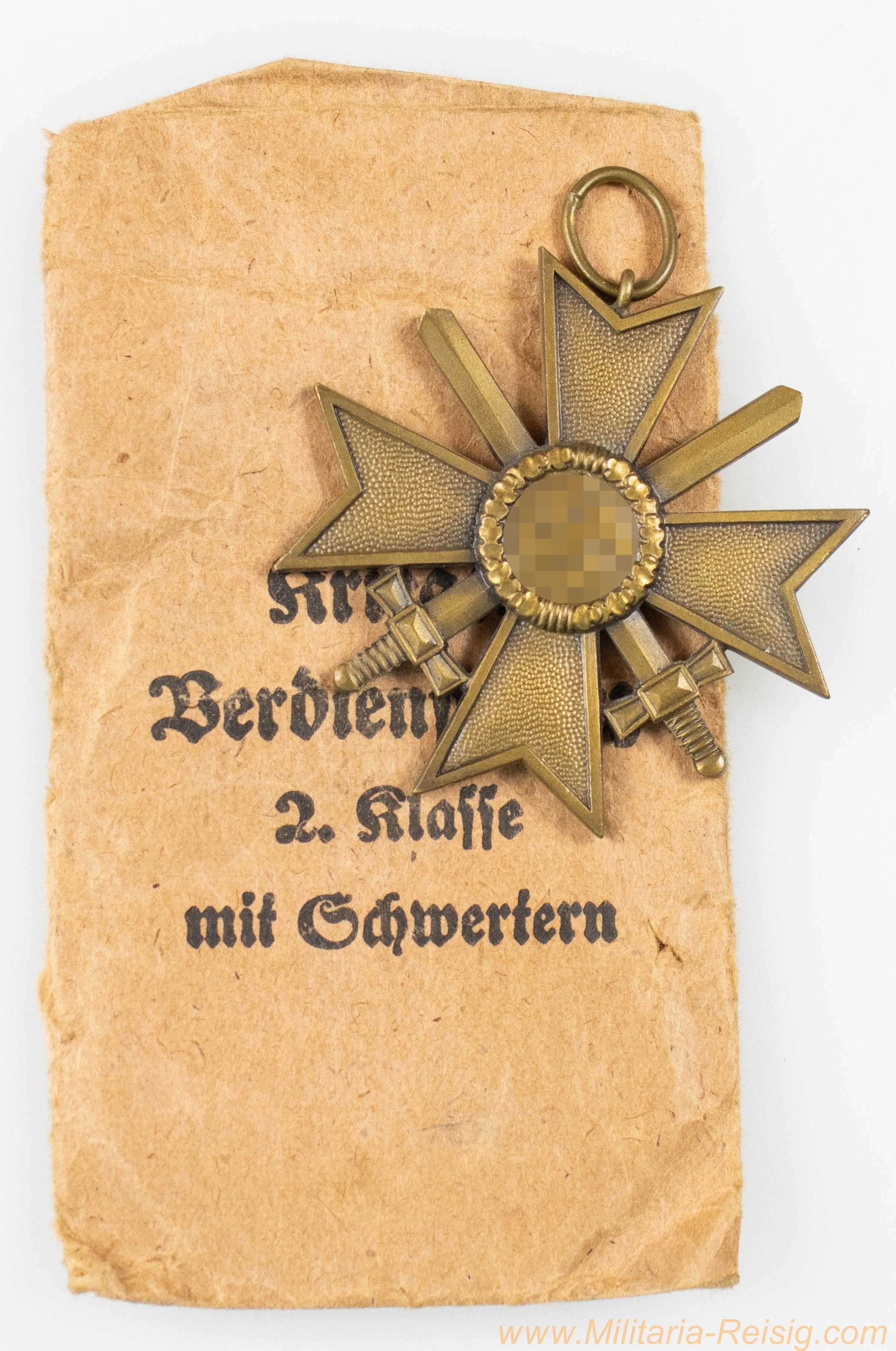 Kriegsverdienstkreuz mit Schwertern 2. Klasse 1939, Hersteller Klein & Quenzer, Oberstein