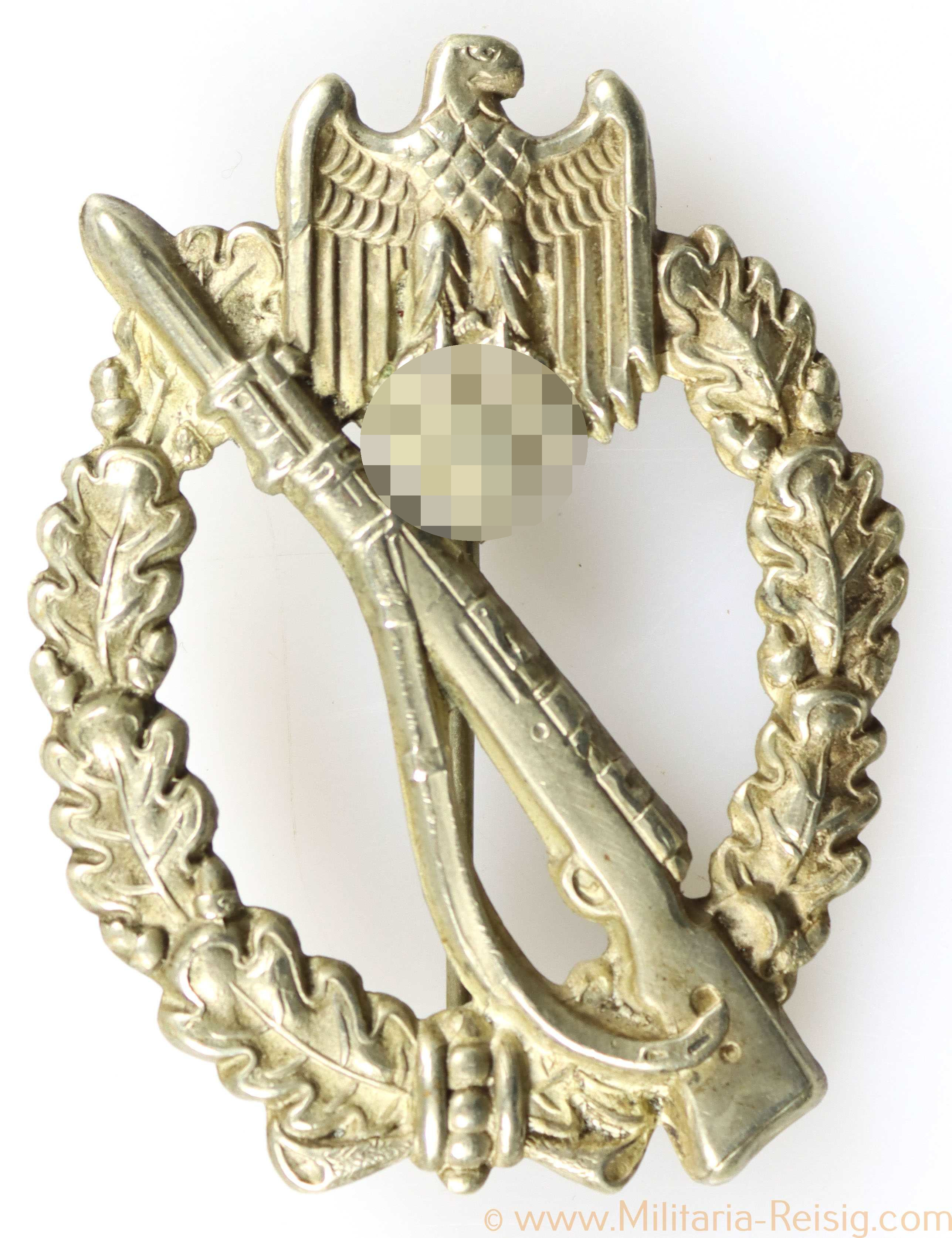 Infanterie Sturmabzeichen in Silber, Hersteller Juncker, Berlin