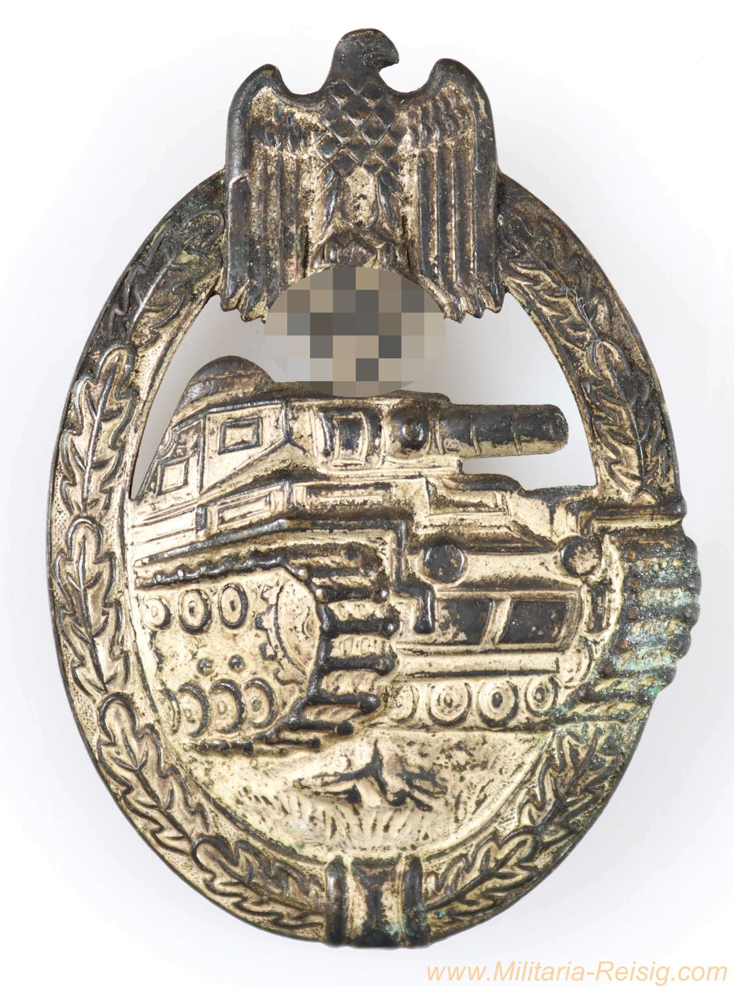 Panzerkampfabzeichen in Silber, Hersteller Otto Schickle, Pforzheim