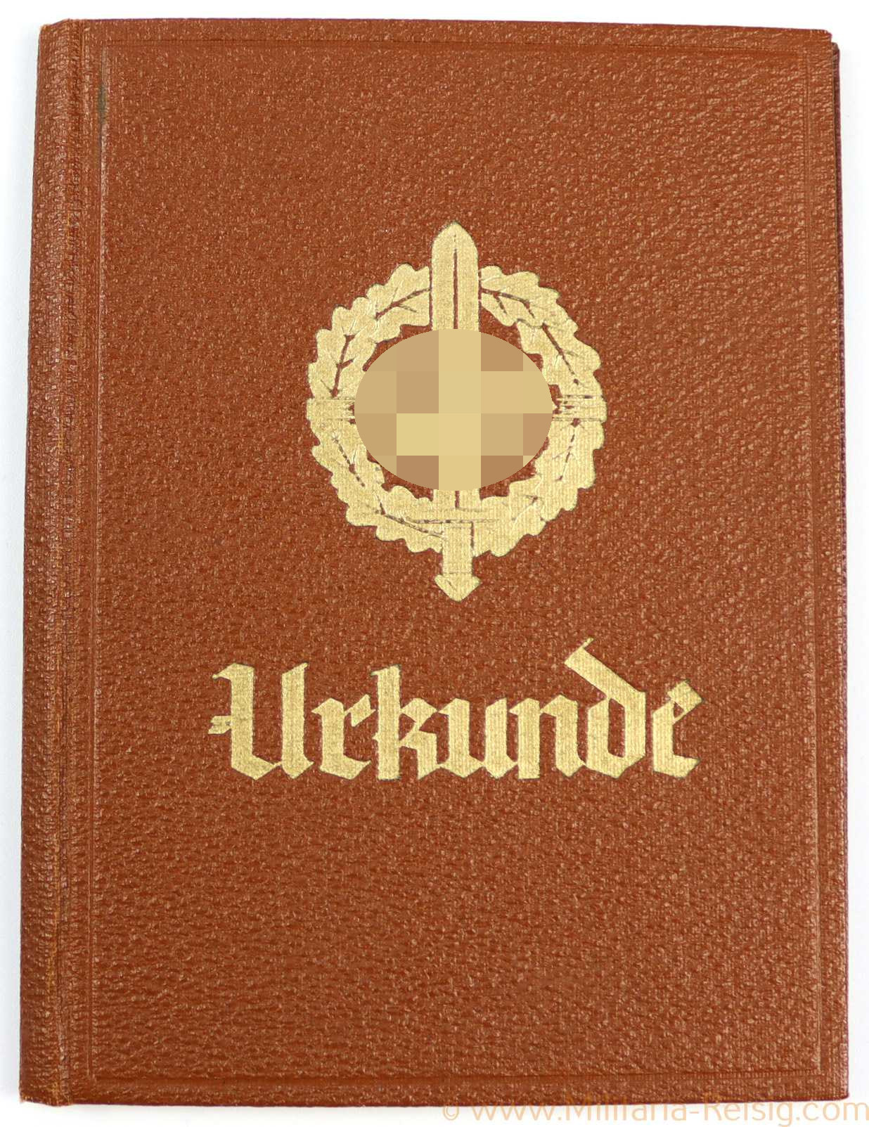 SA-Sportabzeichen Urkundenbuch eines politischen Leiters