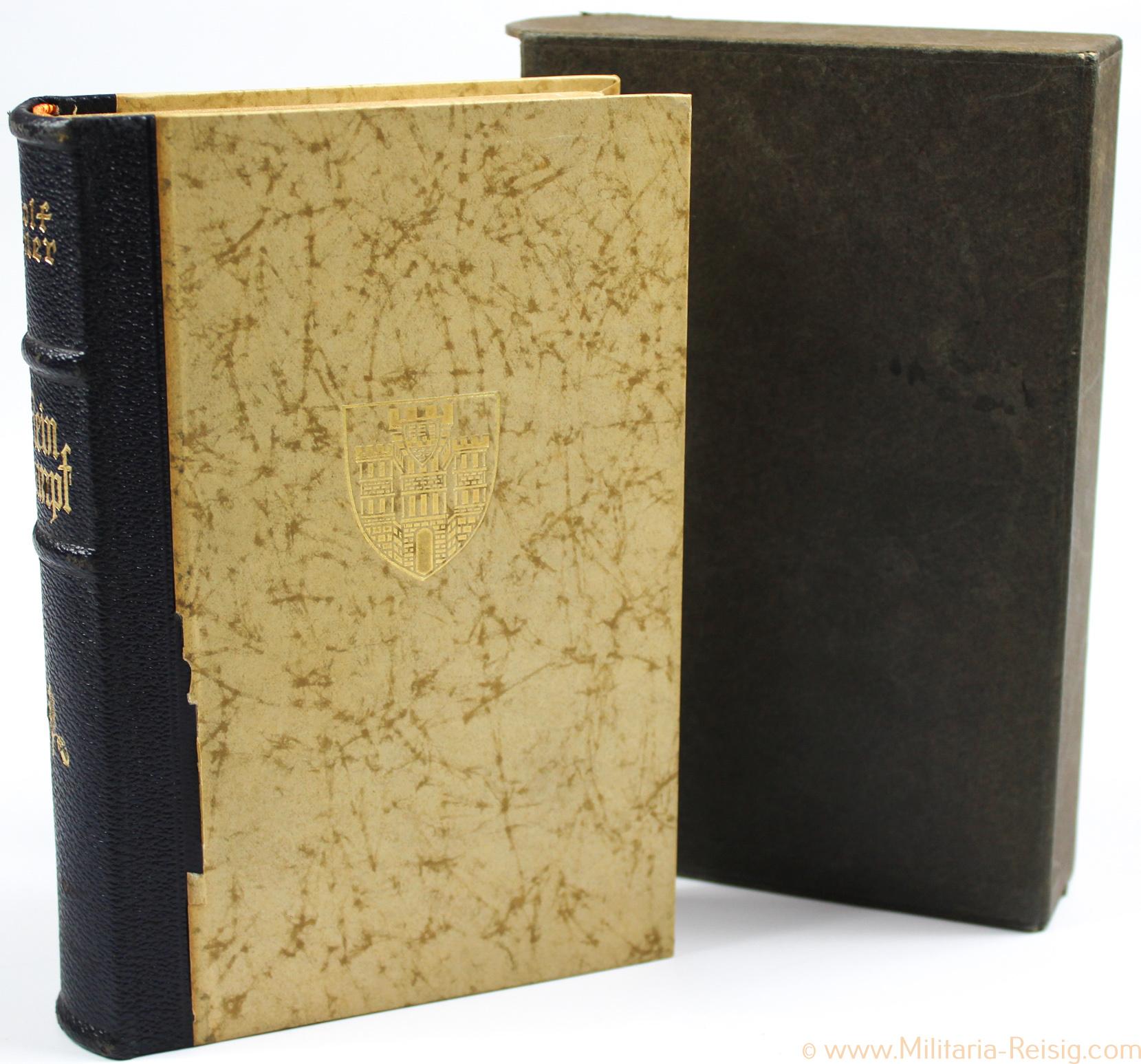 Mein Kampf Hochzeitsausgabe 1938 mit Widmung, Stadtwappen Limburg