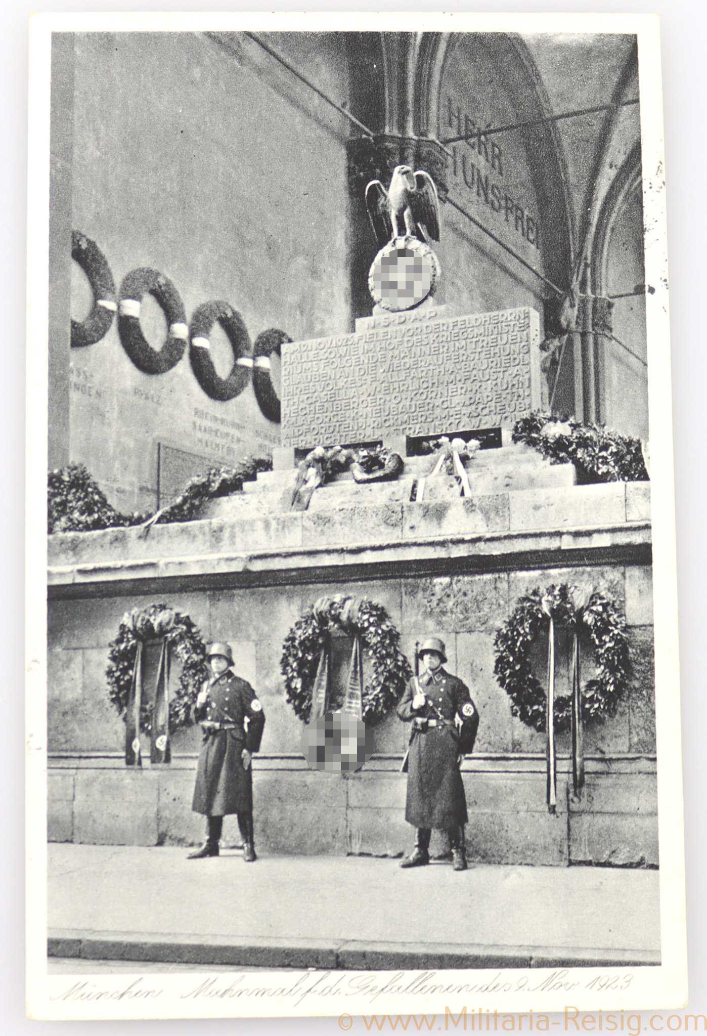 Propaganda-Postkarte "Mahnmal der Feldherrnhalle für die Gefallenen des 9 November 1923"