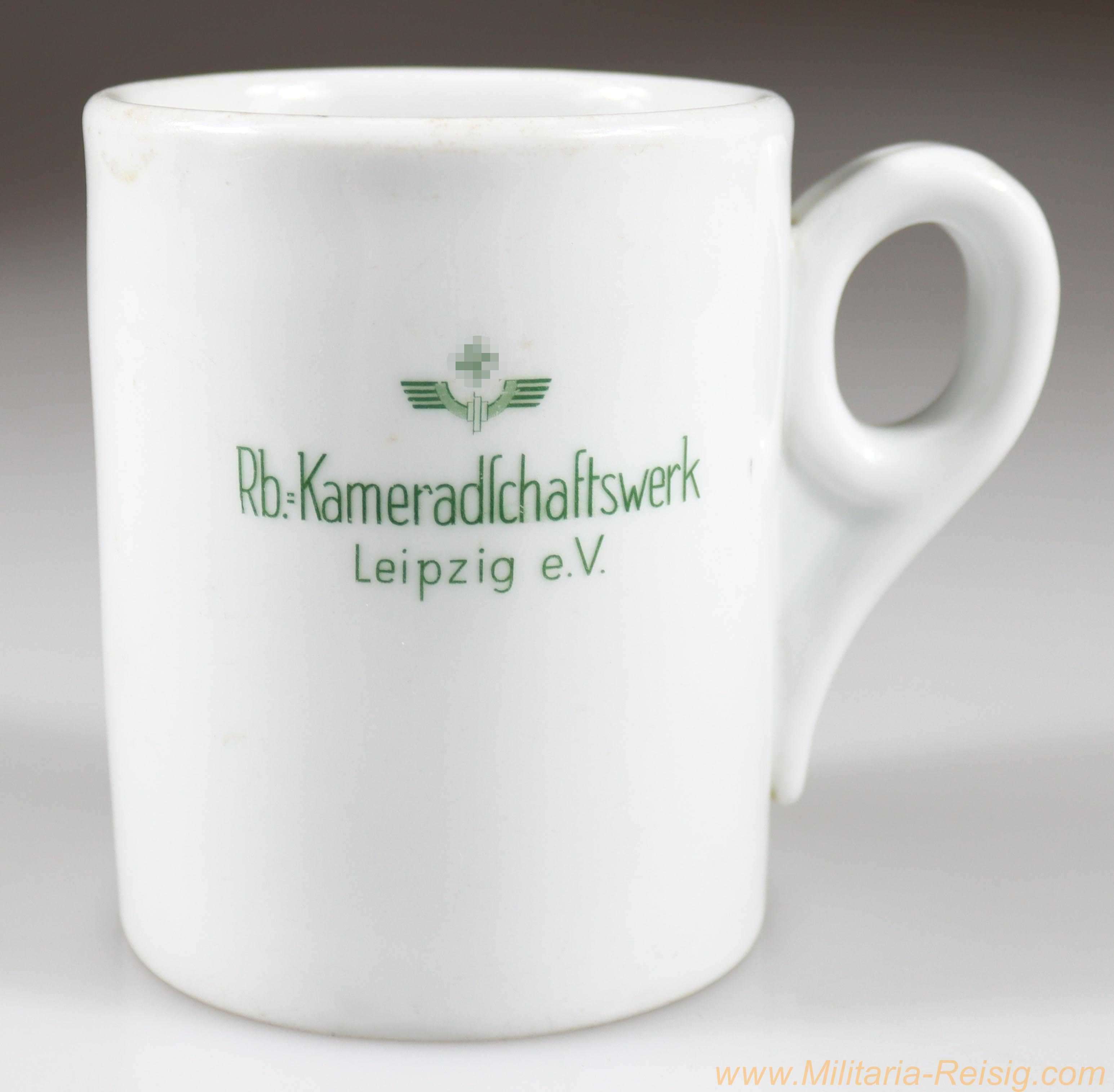 Große Kaffeetasse "Rb.=Kameradschaftswerk Leipzig e.V."