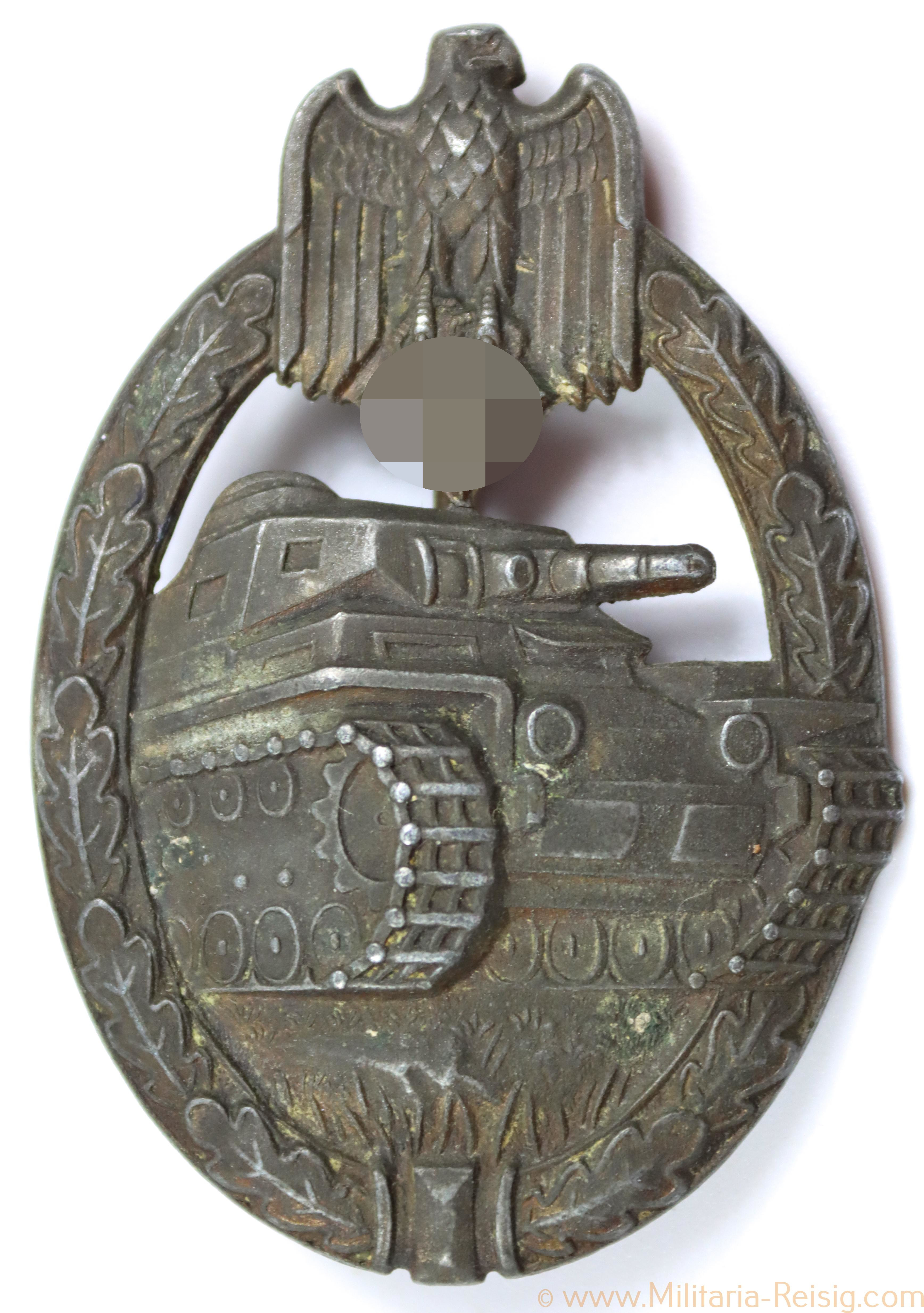 Panzerkampfabzeichen in Bronze, Hersteller Steinhauer & Lück, Lüdenscheid