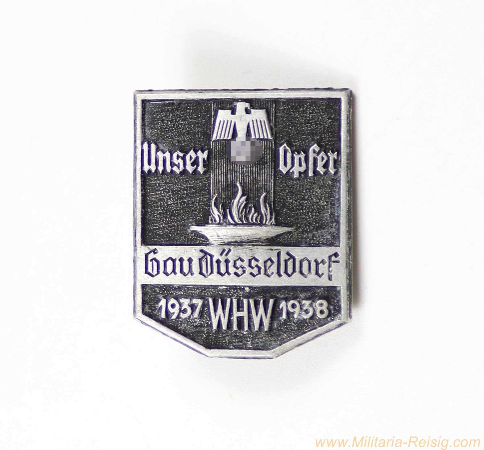 WHW Gau Düsseldorf 1937/1938 Abzeichen "Unser Opfer"