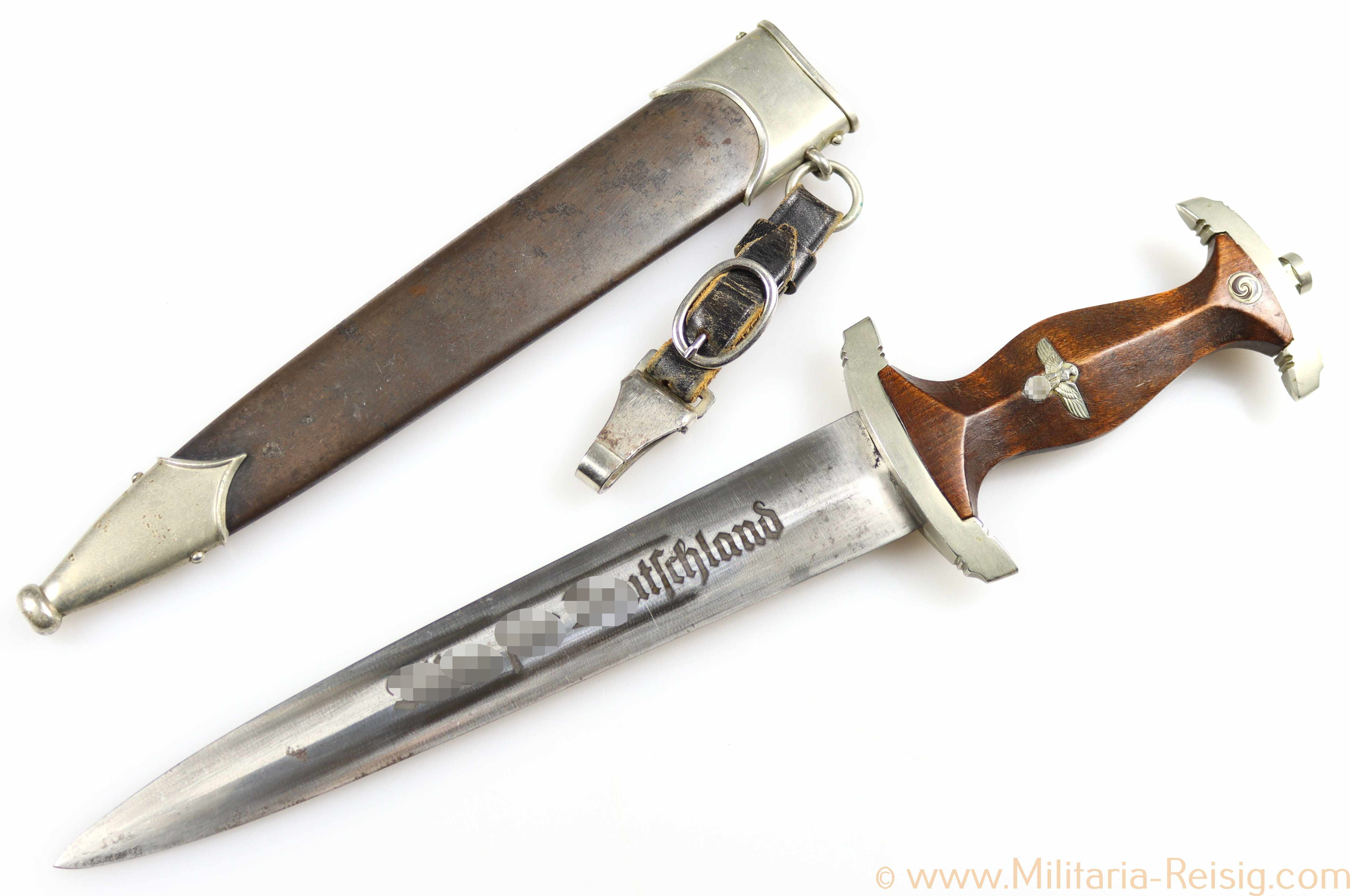 SA Dolch mit Gehänge, Hersteller August Bickel, Steinbach-Hallenberg