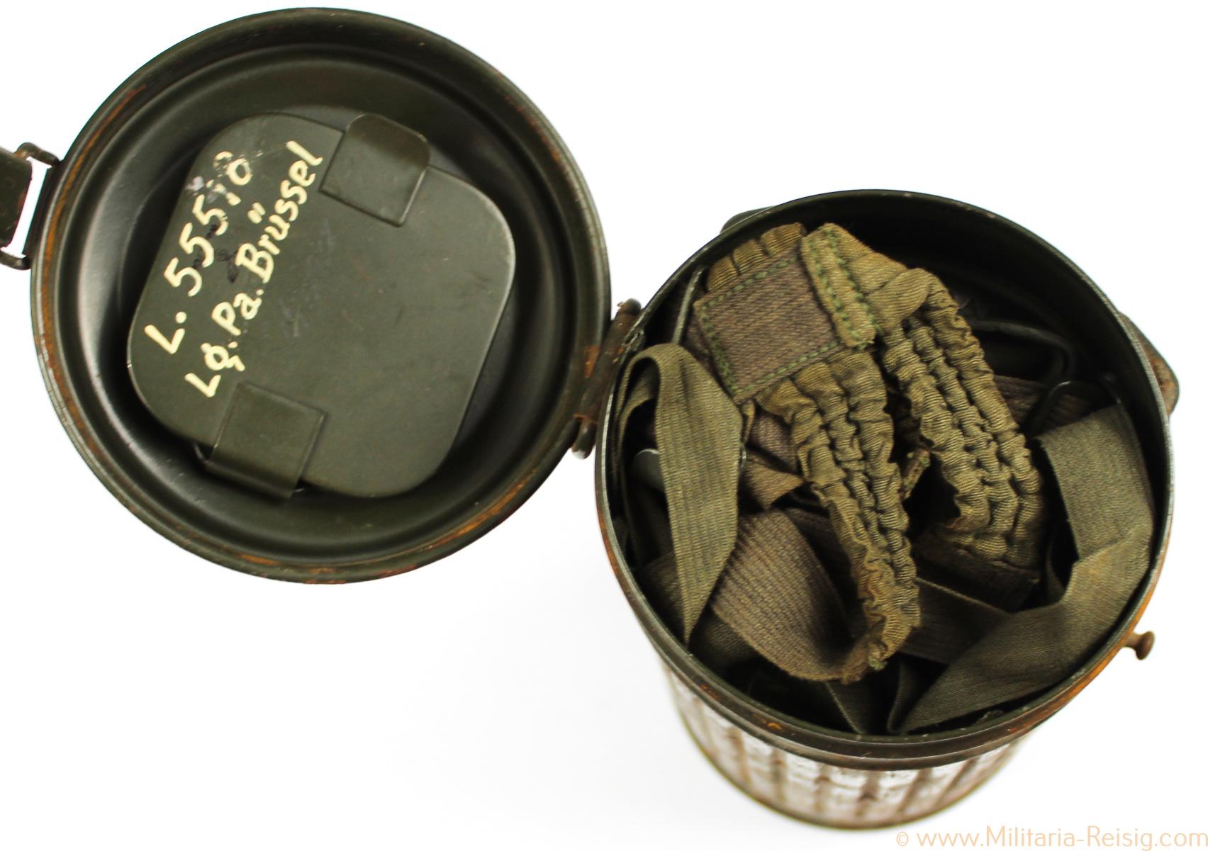 Wehrmacht Glasmaske mit Behälter 1940