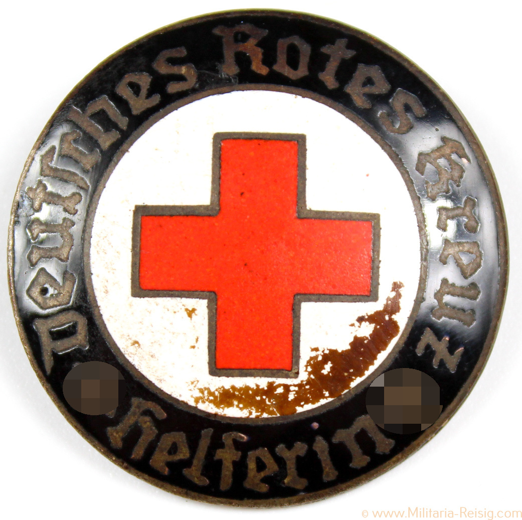 Deutsches Rotes Kreuz (DRK) Brosche für "Helferin", Herst.  E.L.M.