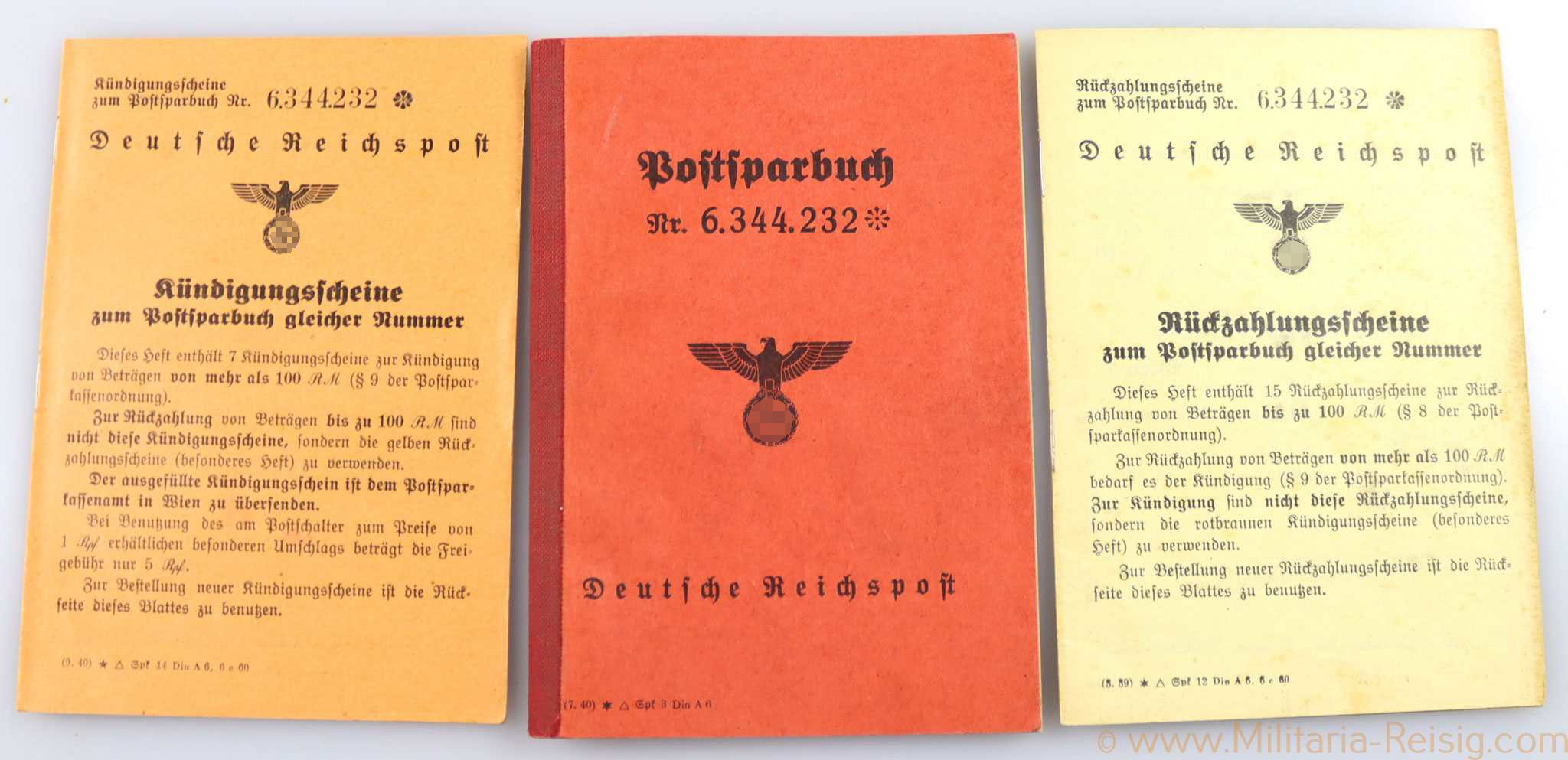 Postsparbuch Deutsche Reichspost