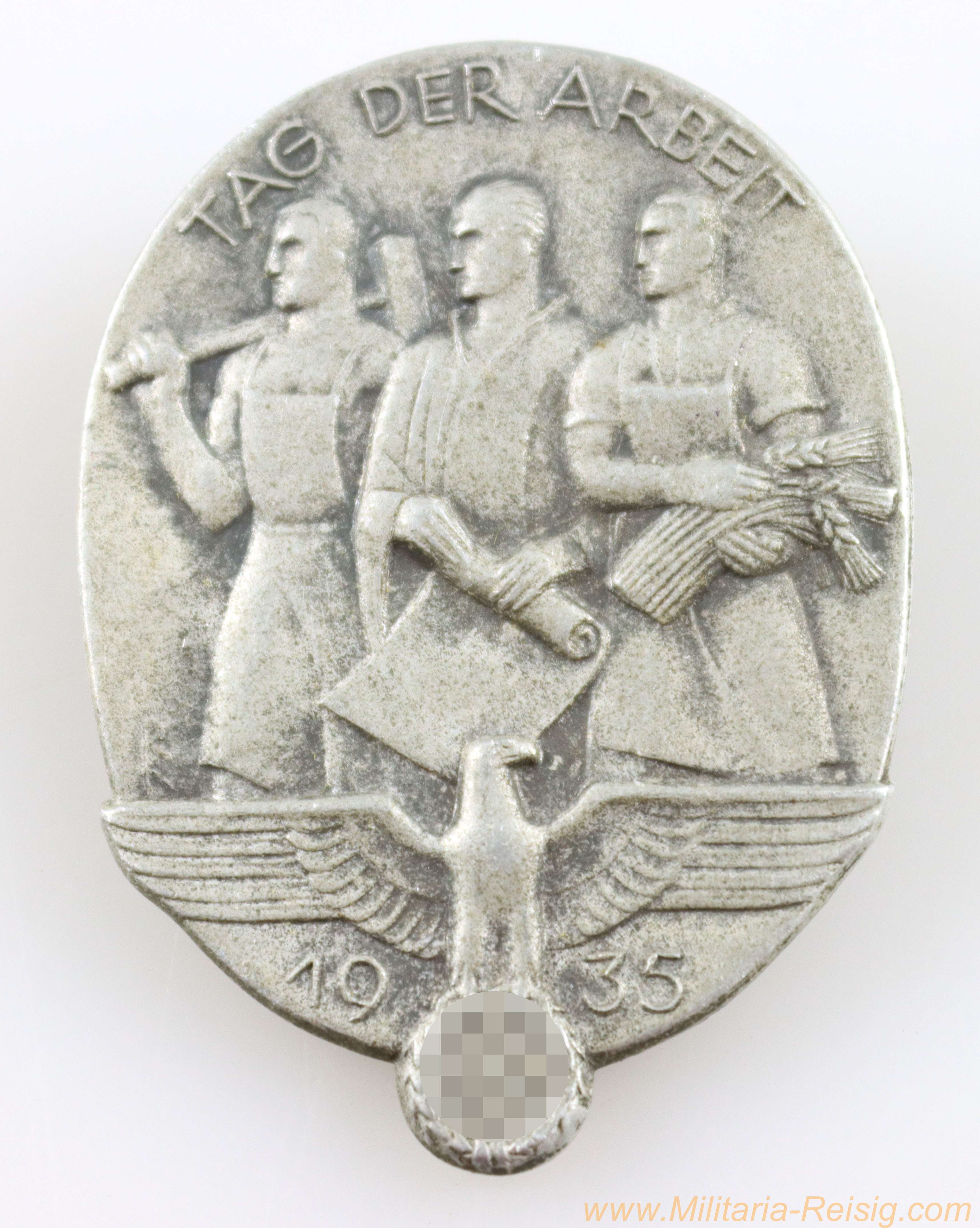 Abzeichen Tag der Arbeit 1935, Hersteller M.O.S.