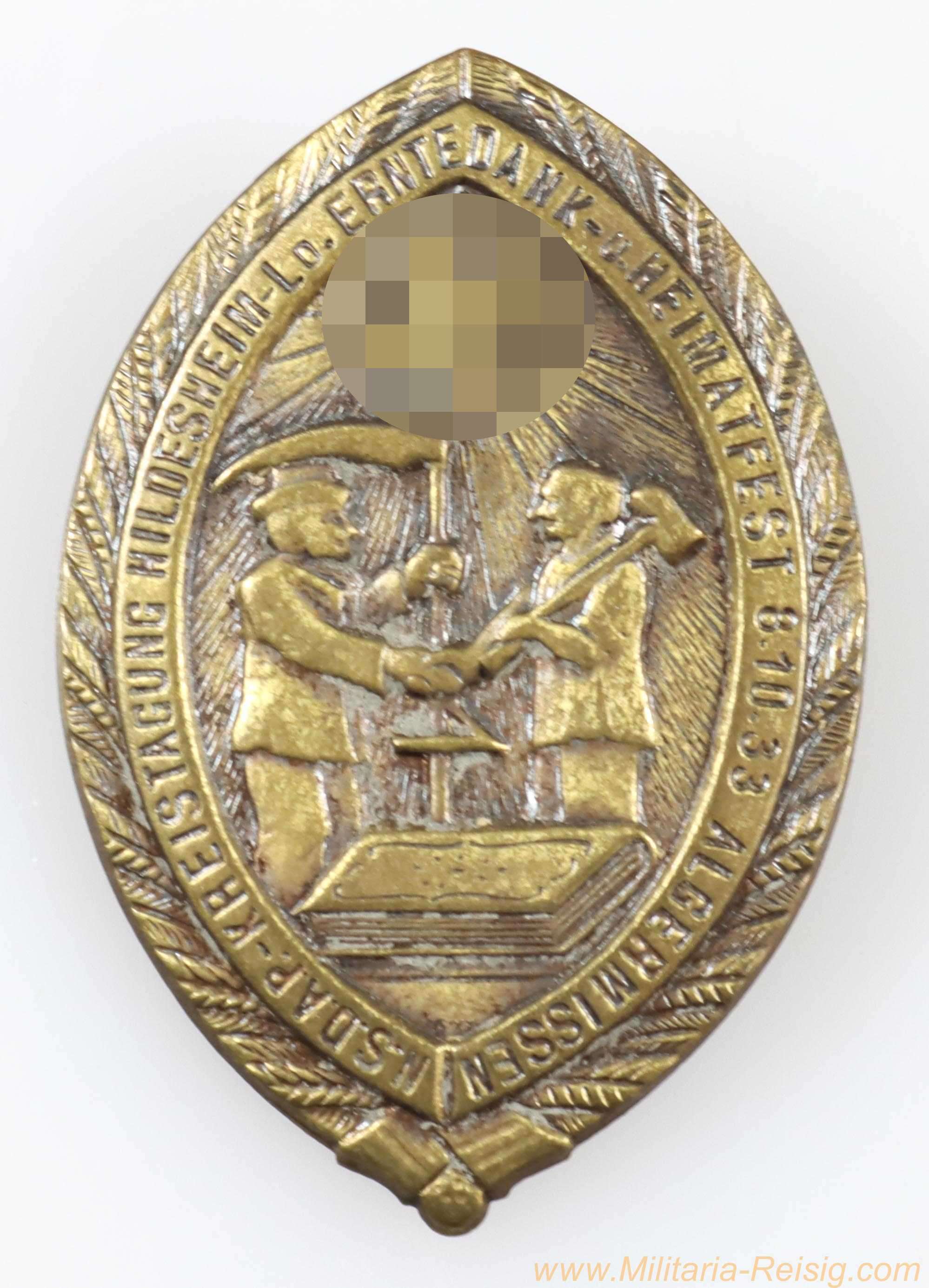 Abzeichen - NSDAP Kreistagung Hildesheim Erntedank und Heimatfest 8.10.33 Algermissen