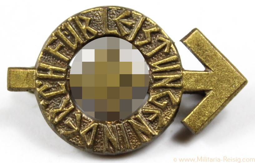 Miniatur HJ Leistungsabzeichen in Bronze, Hersteller RZM M1/101