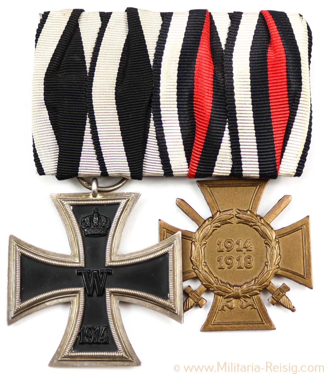 Ordensspange mit 2 Auszeichnungen