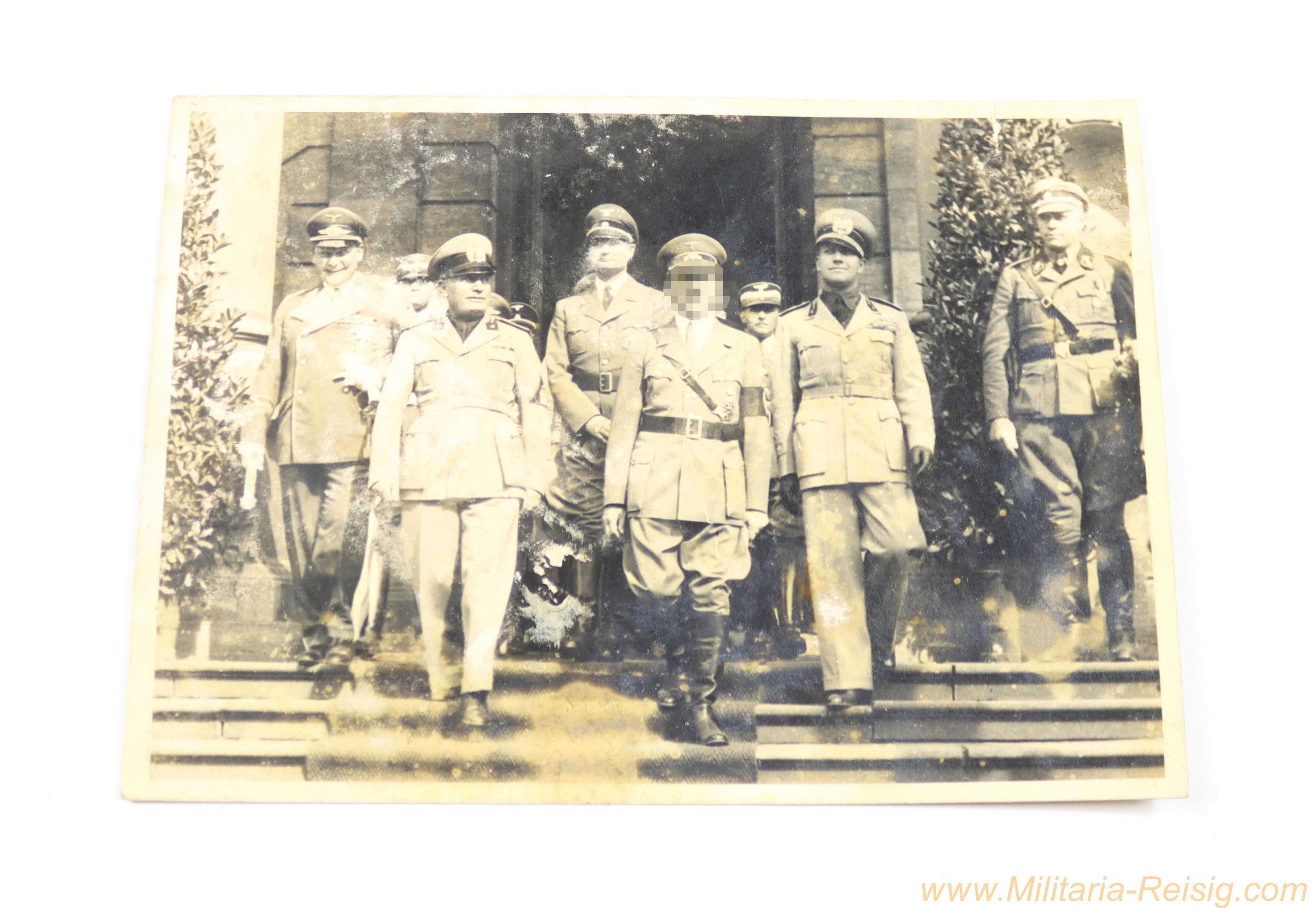 Fotopostkarte Hitler und Mussolini in München – 25. September 1939 – Agfa Brovira