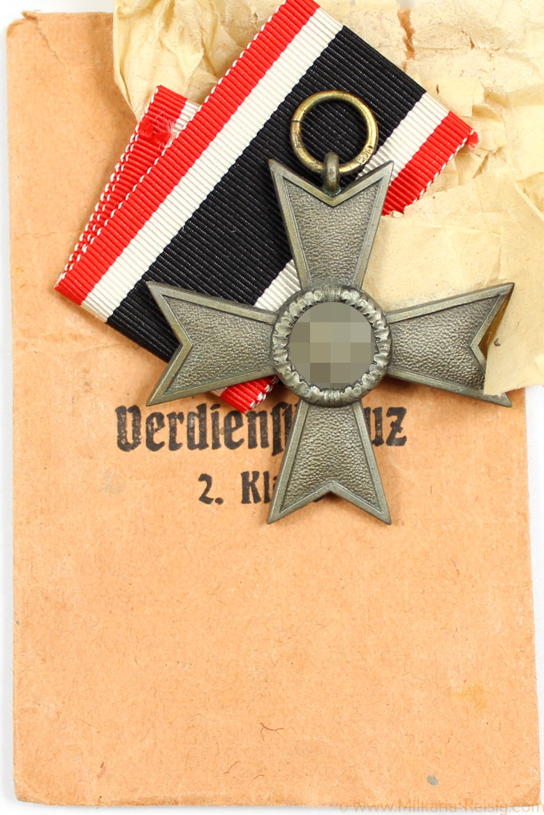 Kriegsverdienstkreuz mit Verleihungstüte, Herst. 107 (Carl Wild, Hamburg)