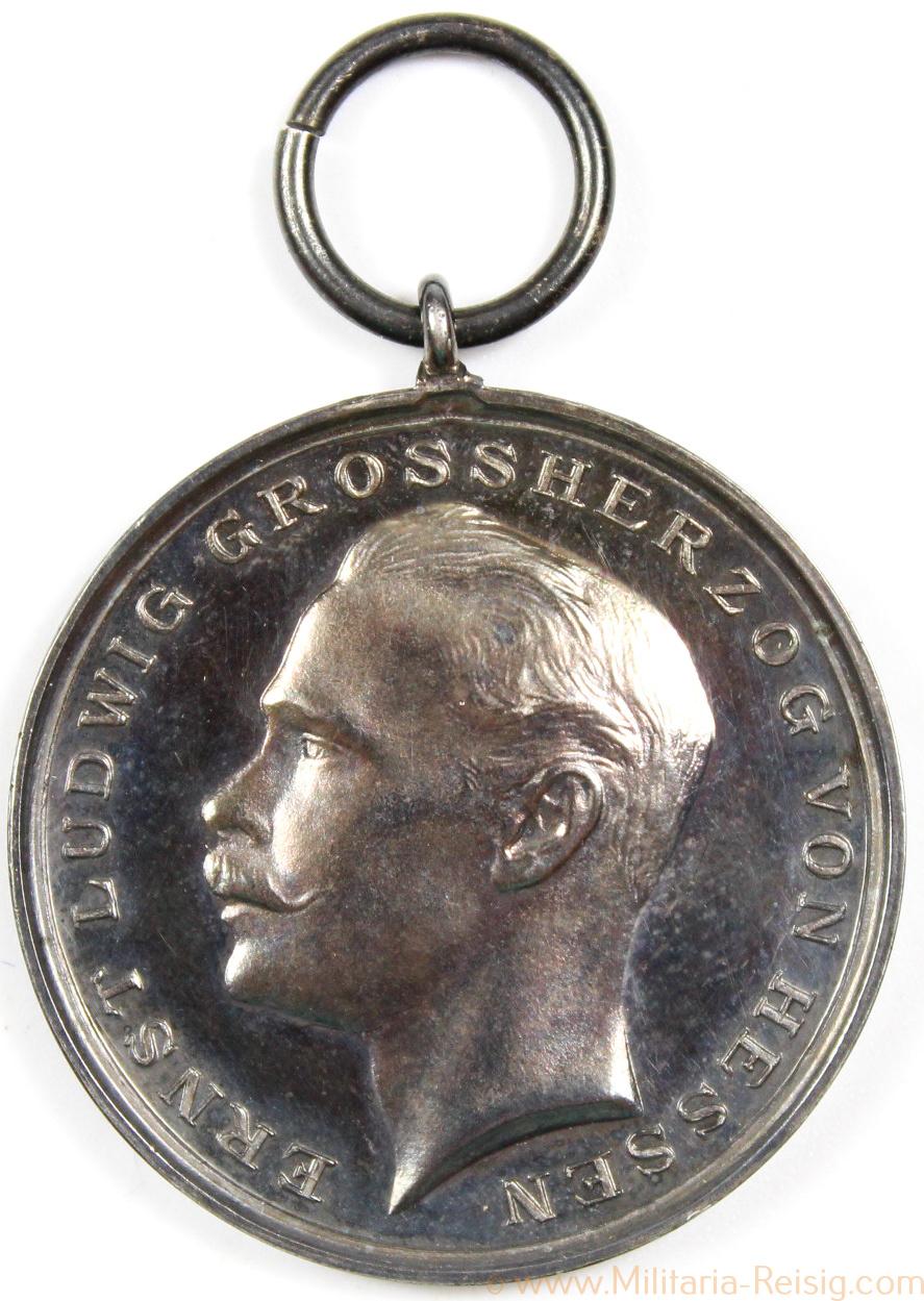 Silberne Tapferkeitsmedaille 1894 - Großherzog Ernst Ludwig II. von Hessen
