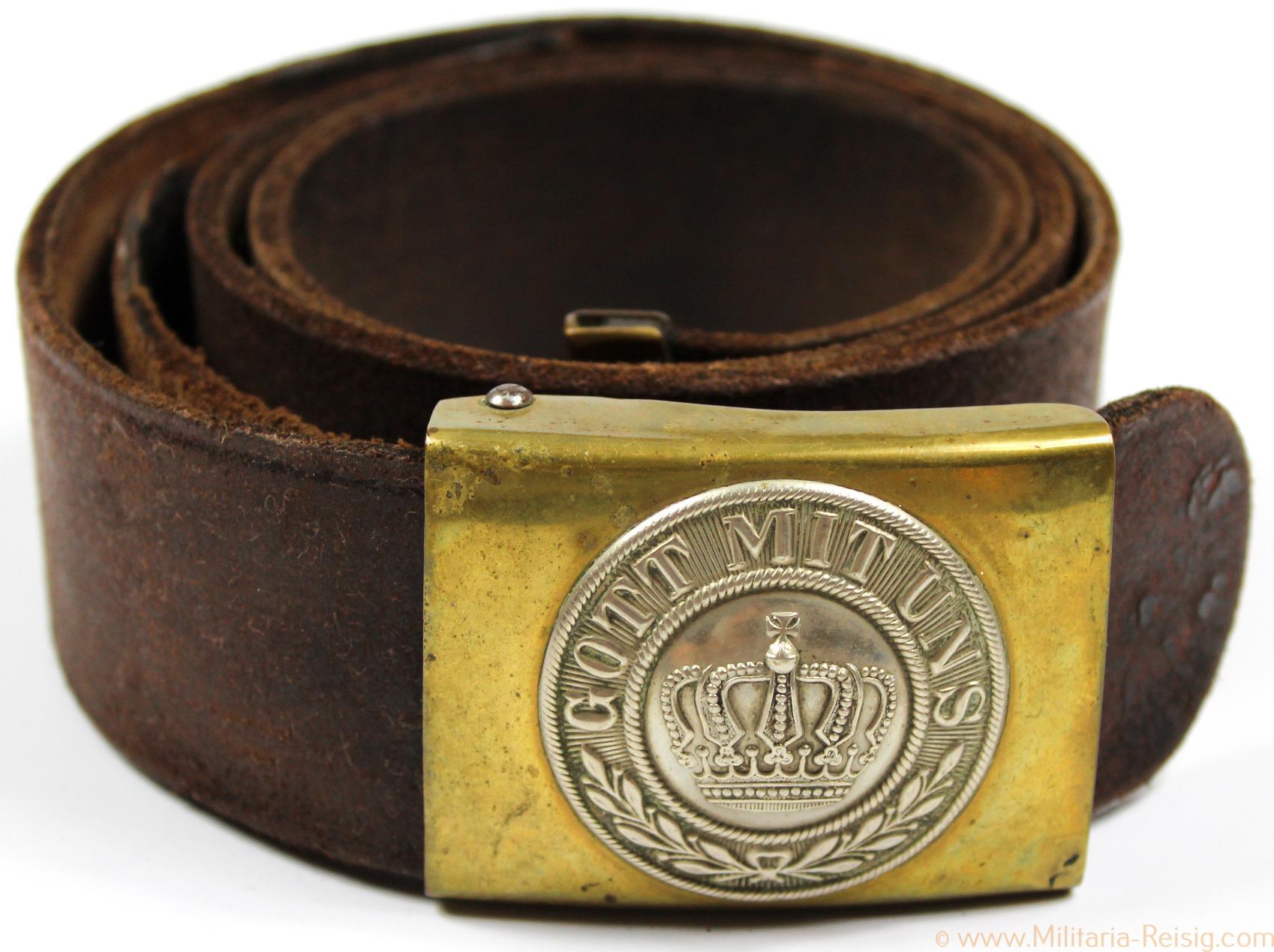 Mannschafts Koppelschloss "Gott mit uns" mit Koppelriemen