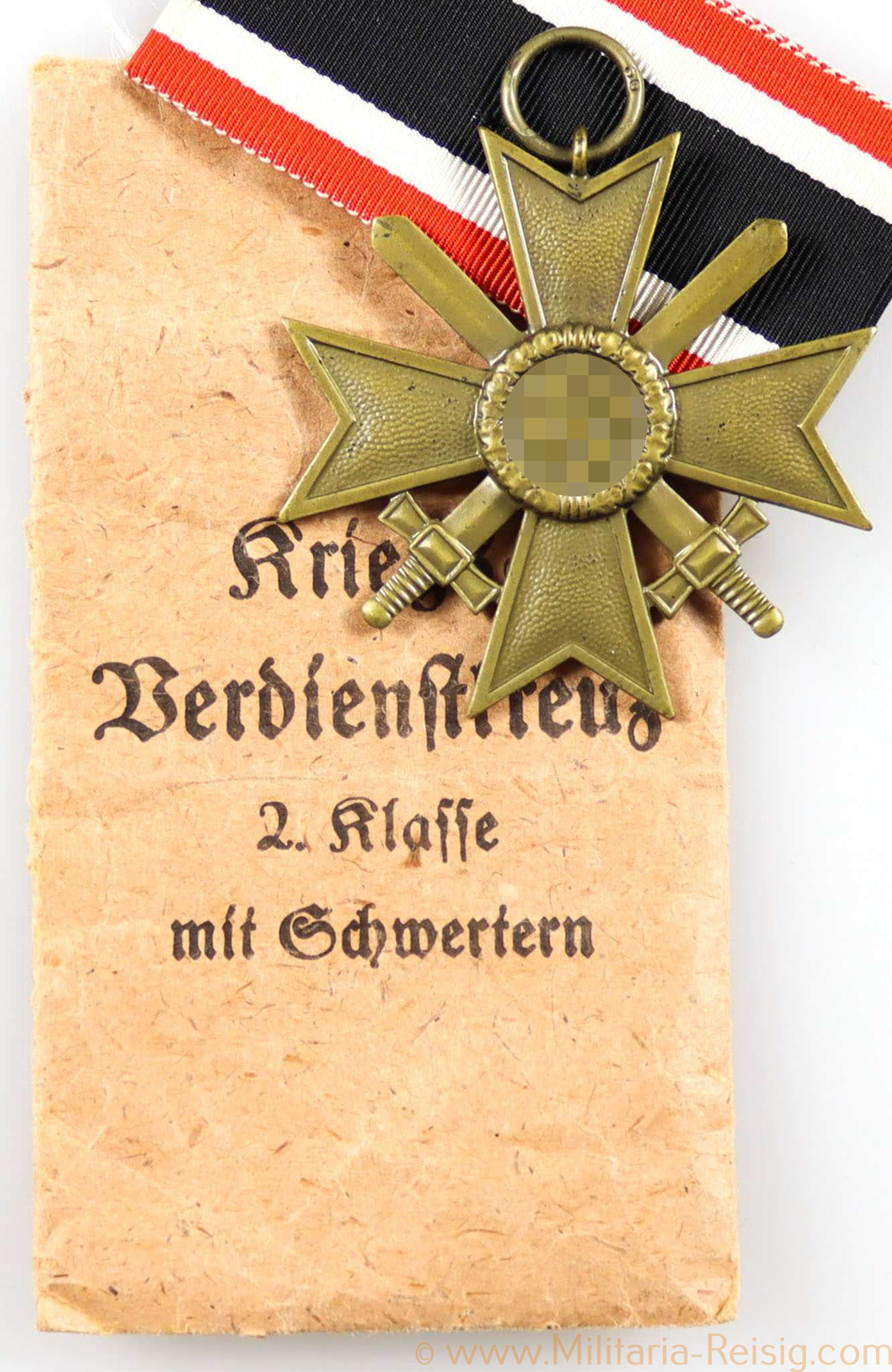 Kriegsverdienstkreuz mit Schwertern 2. Klasse 1939 mit Tüte, Hersteller 56