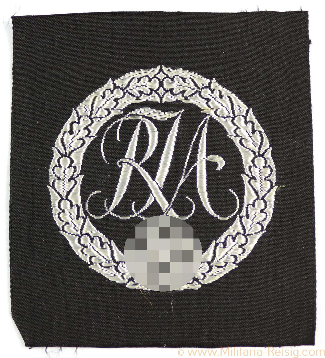 Reichsjugendsportabzeichen in Silber, Stoffausführung