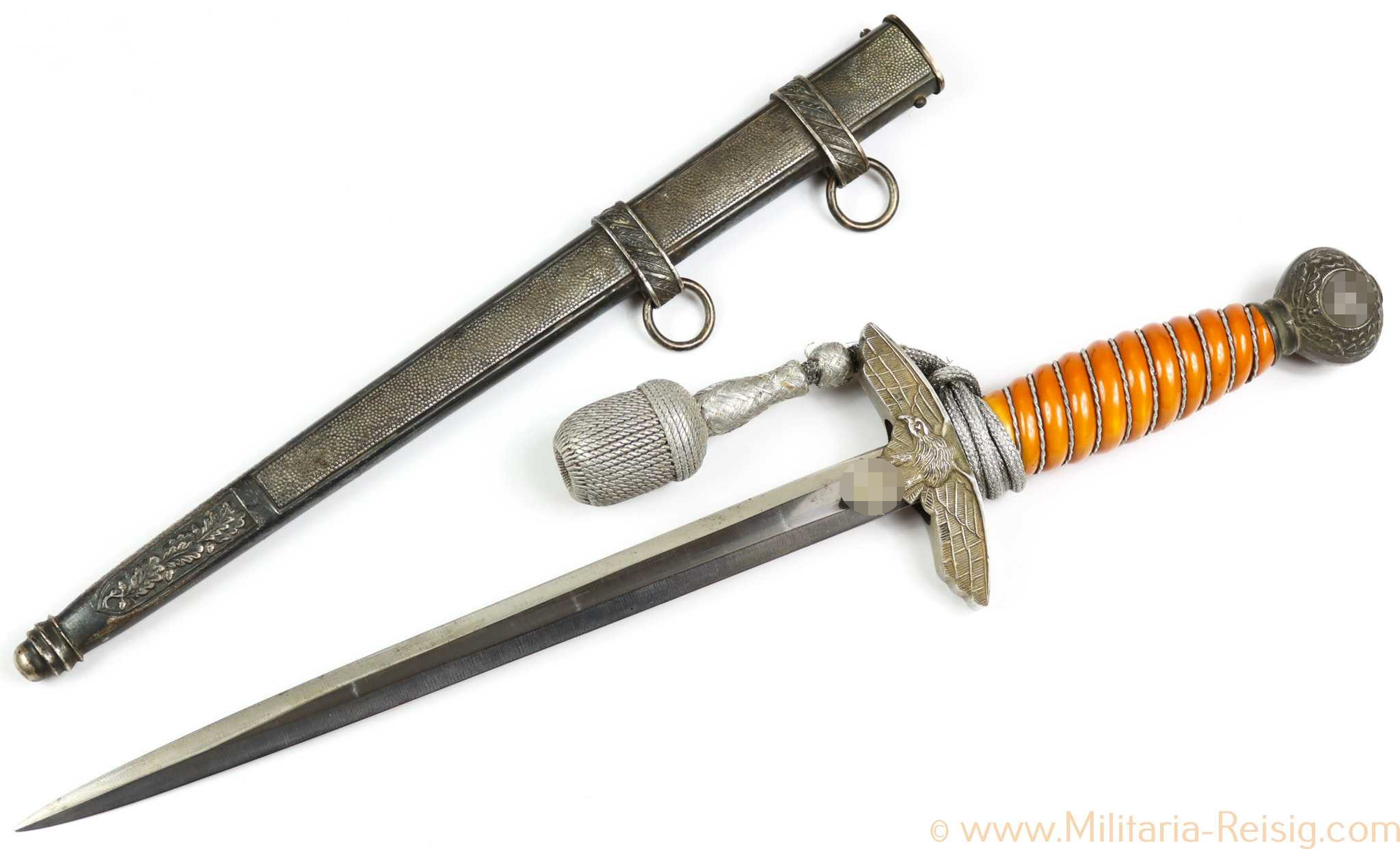 Luftwaffen Dolch für Offiziere, Hersteller C. Gustav Spitzer, Solingen mit Portepee