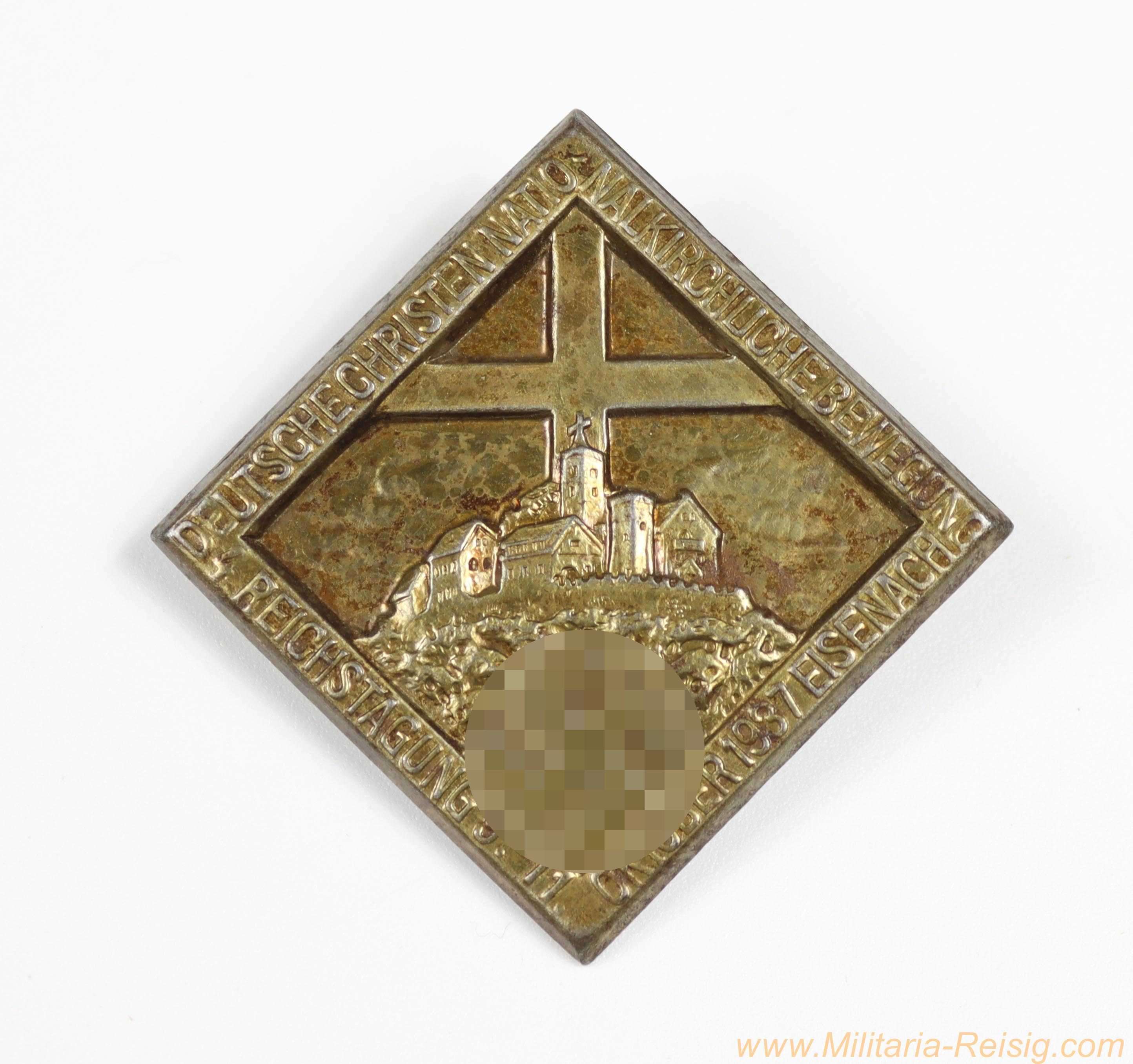 Abzeichen "Deutsche Christen im Nationalkirchliche Bewegung" - Reichstagung Eisenach 1937
