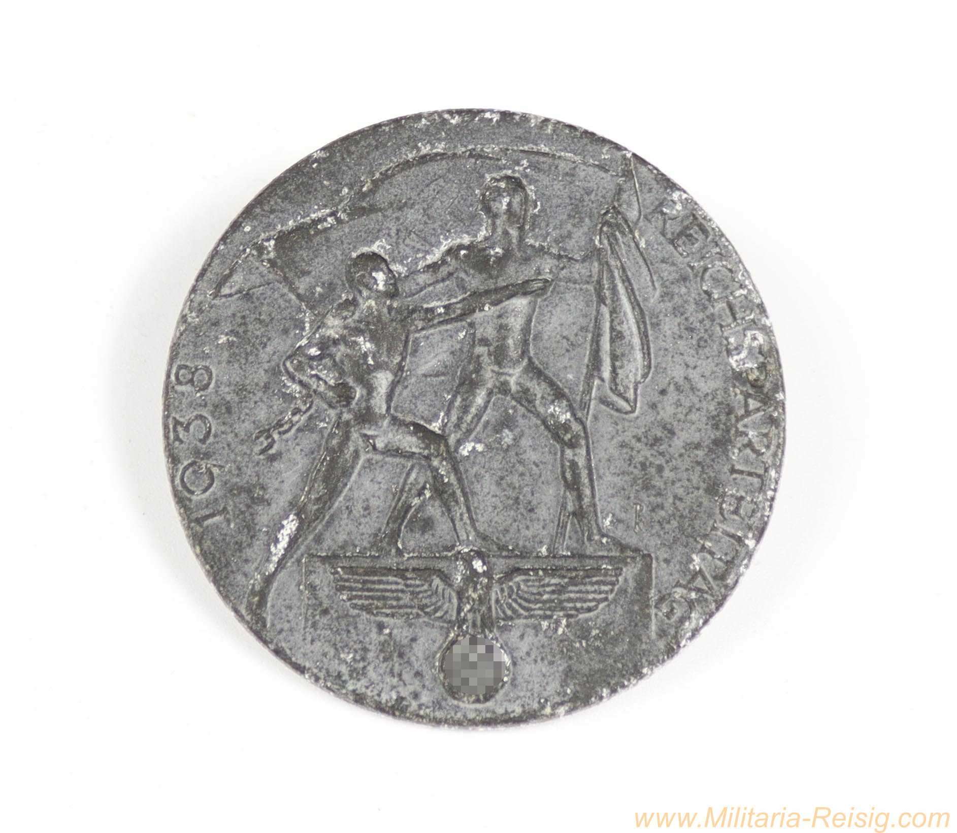 Abzeichen "Reichsparteitag 1938" - Hersteller RZM M9/7 (Förster & Barth, Pforzheim) 