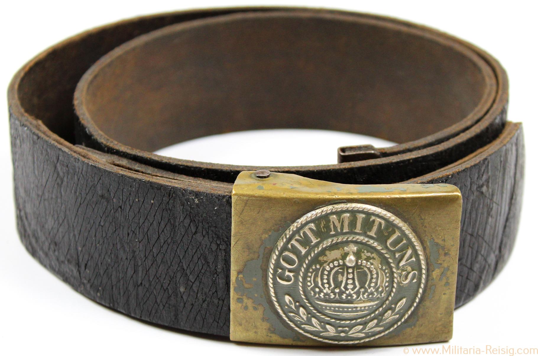 Mannschafts Koppelschloss "Gott mit uns" mit Riemen und Lederzunge