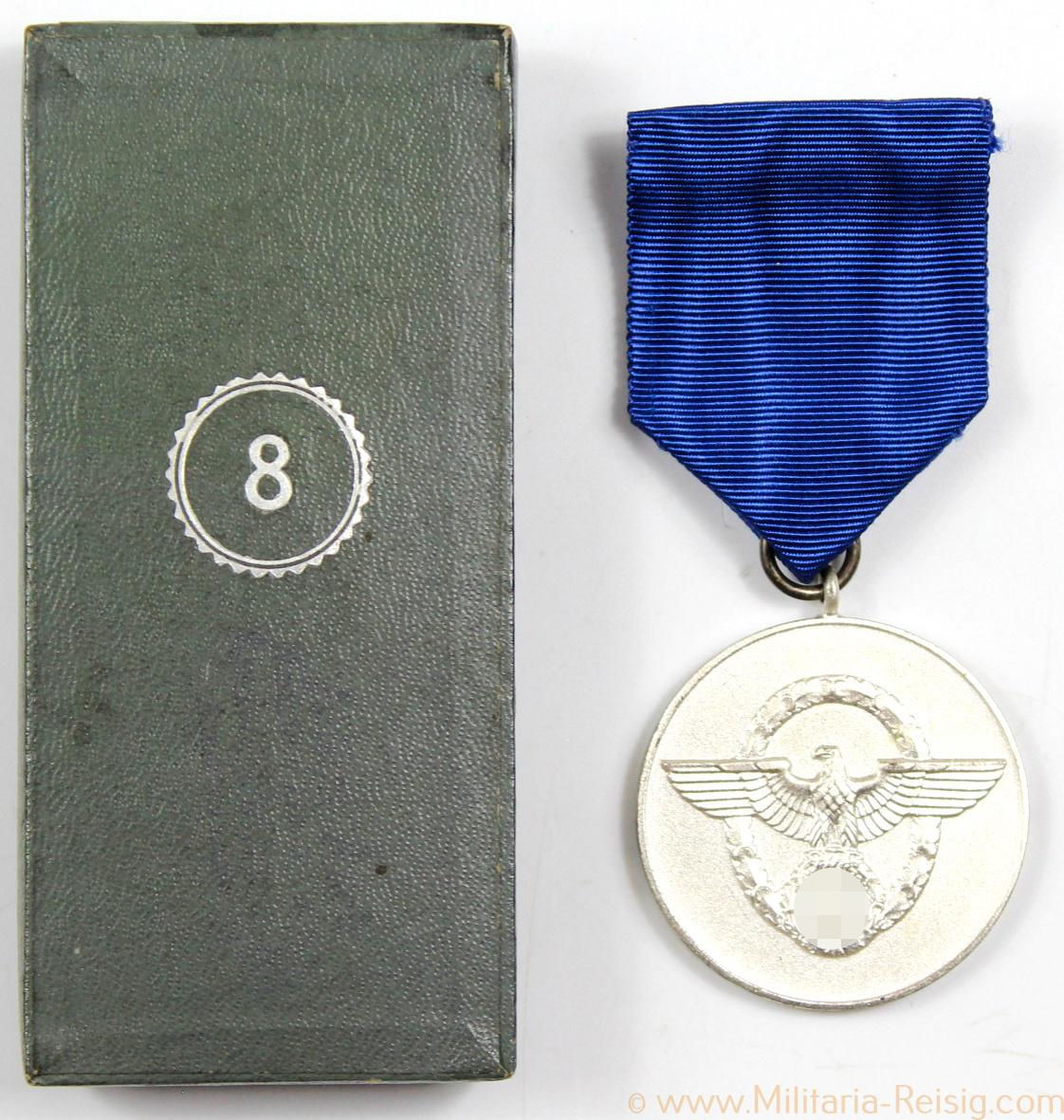 Dienstauszeichnung der Polizei 3.Stufe für 8 Jahre 1938 im Etui