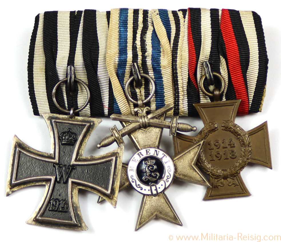 Ordensspange mit 3 Auszeichnungen