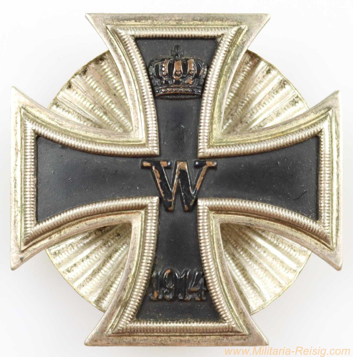 Eisernes Kreuz 1.Klasse 1914 an Schraubscheibe, Hersteller Wilhelm Deumer 