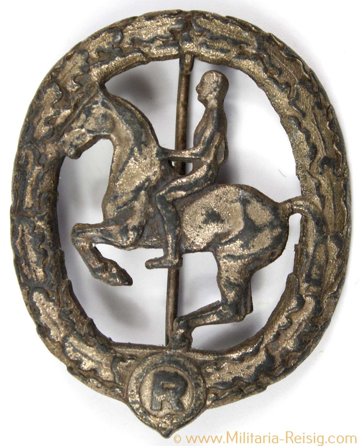 Deutsches Reiterabzeichen 2. Klasse Silber 1930, Herseller Christian Lauer, Nürnberg