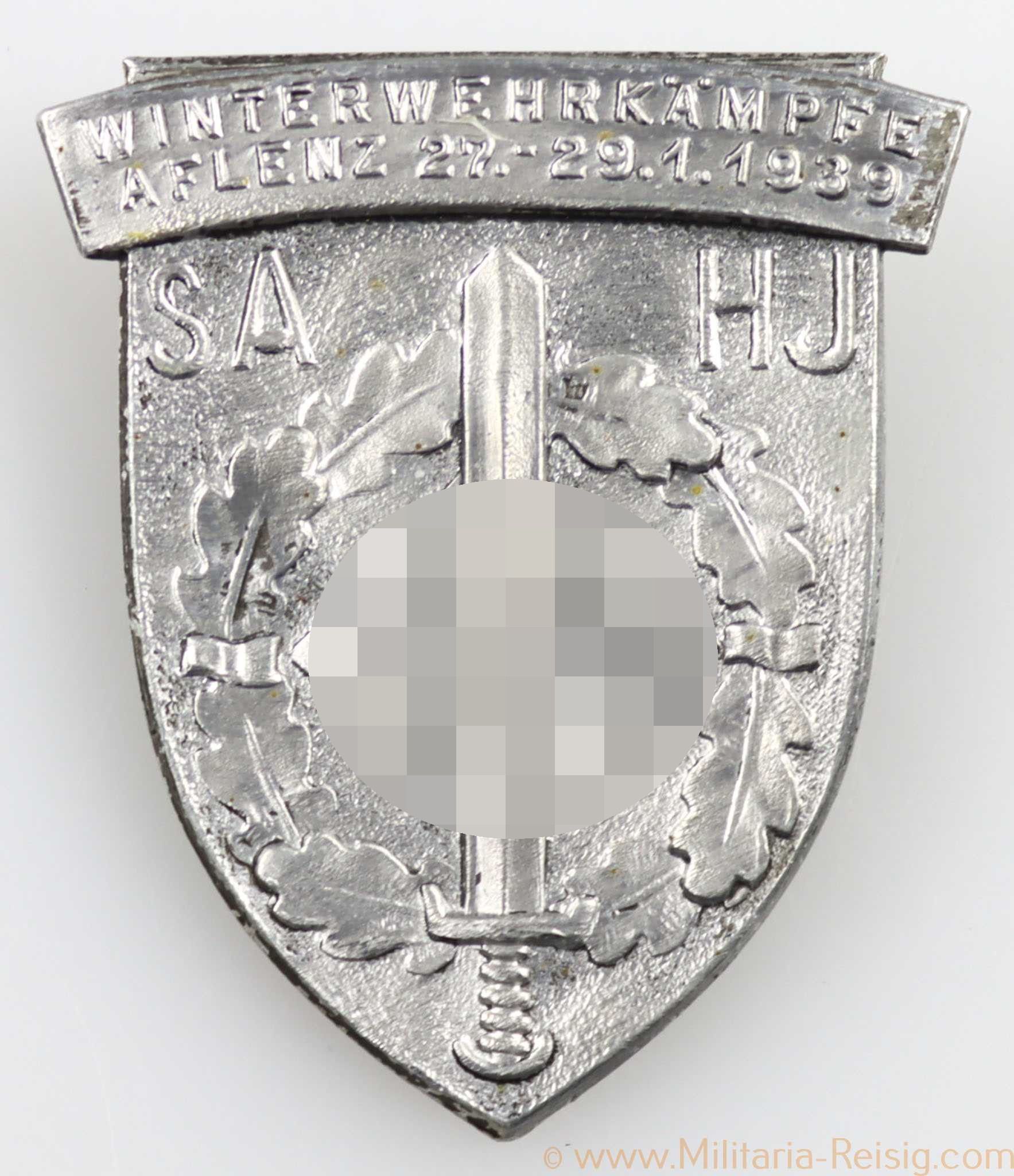Abzeichen Winterwehrkämpfe Aflenz 27.-29.1.1939 SA - HJ