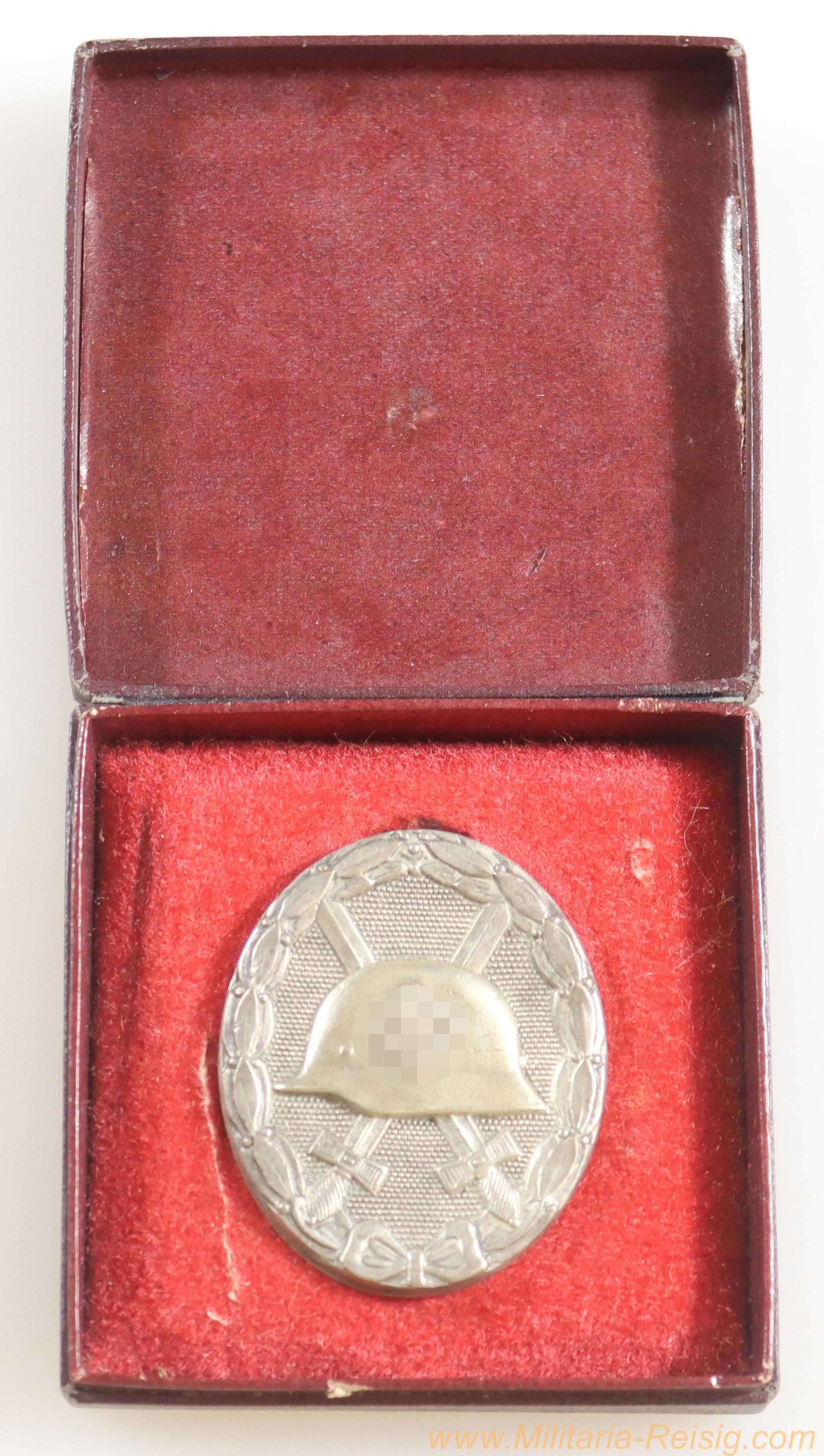 Verwundetenabzeichen in Silber 1939 im Etui, Hersteller Steinhauer & Lück, Lüdenscheid