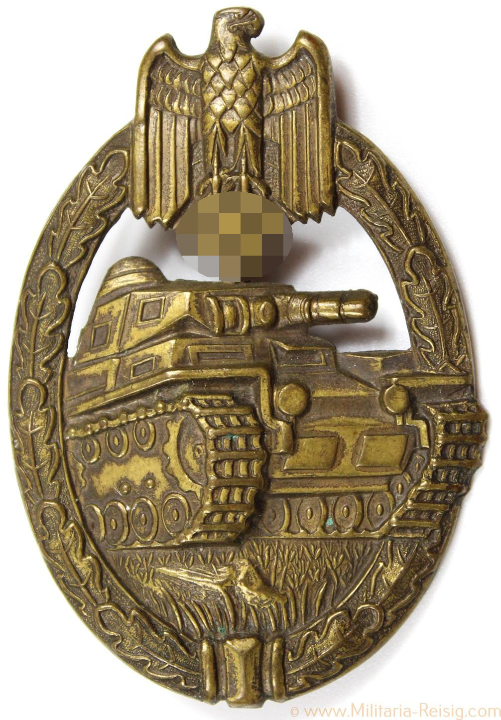 Panzerkampfabzeichen in Bronze, Herst. Karl Wurster, Markneukirchen