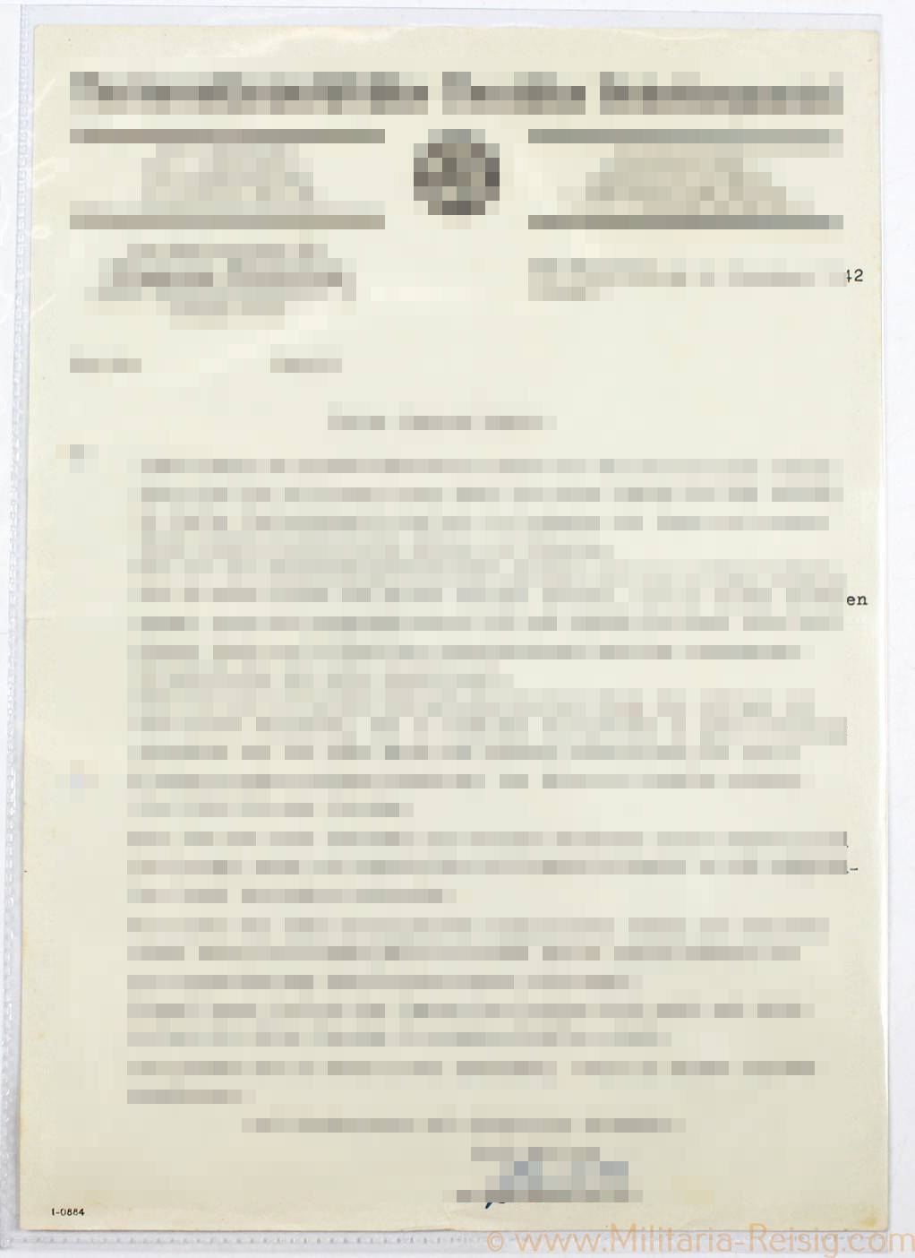 Schreiben NSDAP Köln