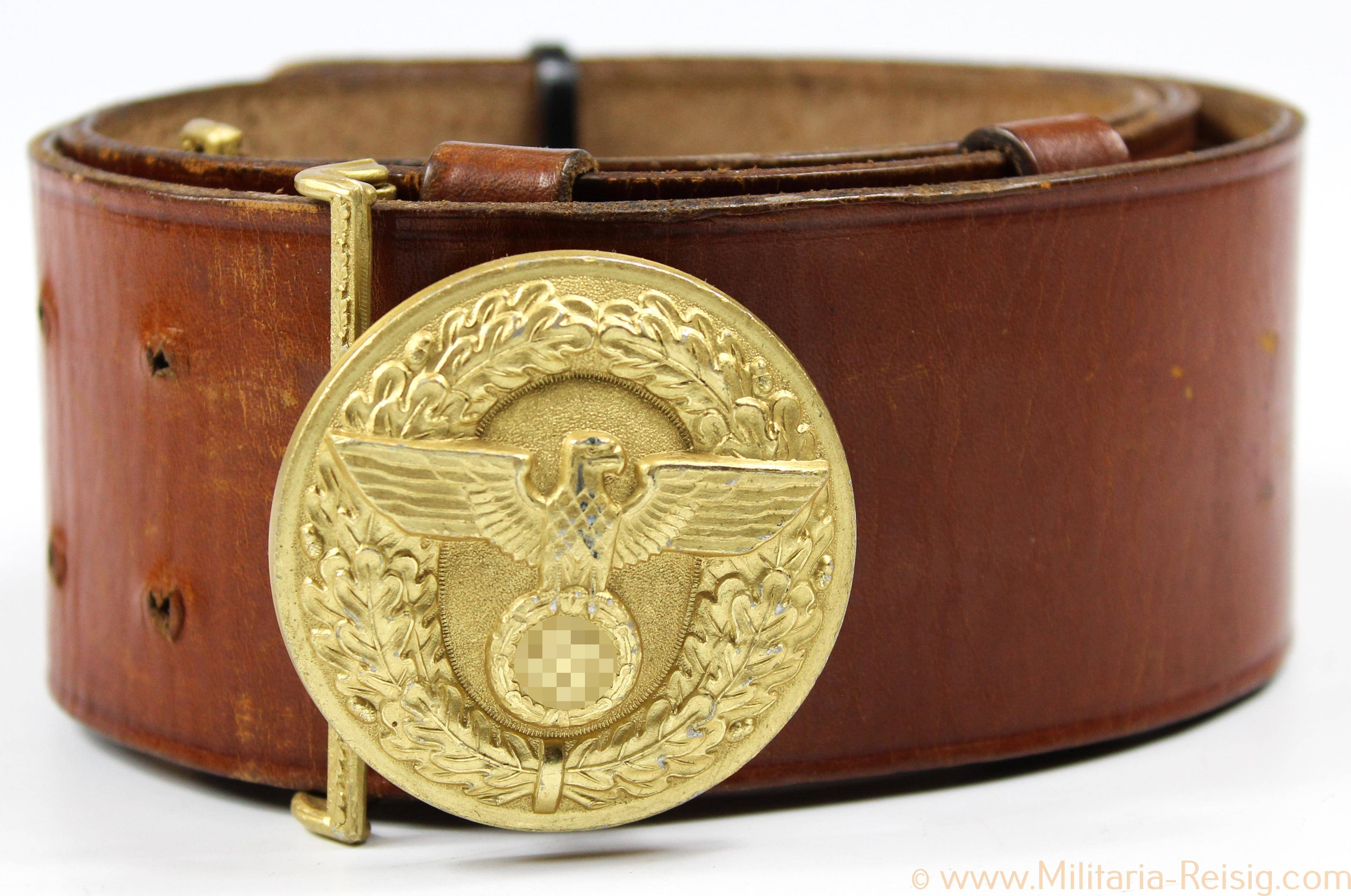 NSDAP Feldbindenschloss für Politische Leiter mit Leibriemen, Hersteller RZM M4/39 