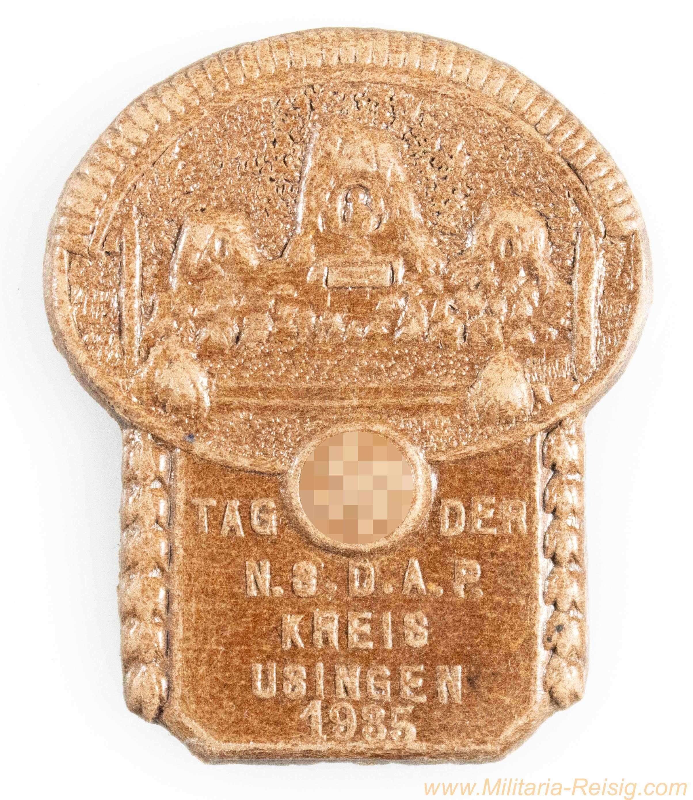 Pappabzeichen "Tag der N.S.D.A.P. Kreis Usingen 1935"
