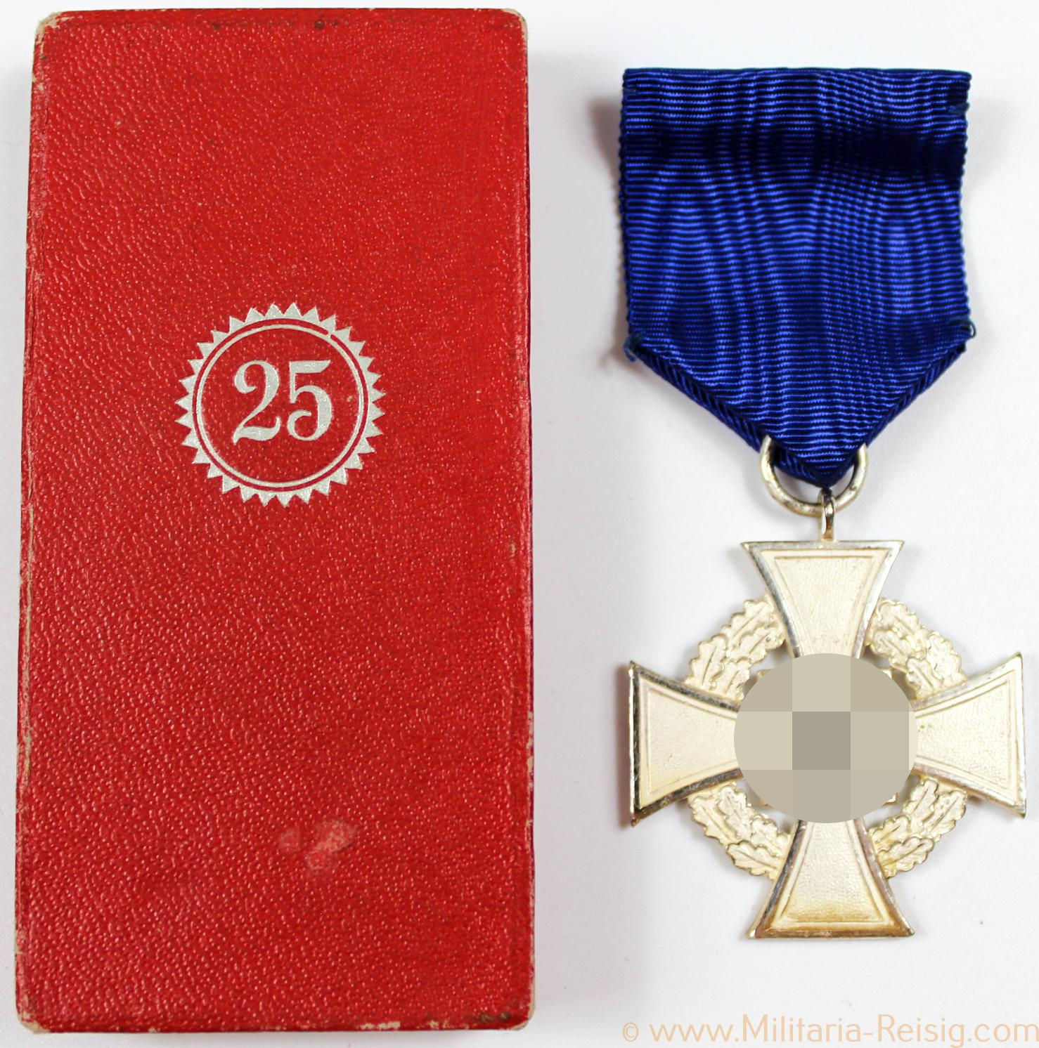 Treudienst Ehrenzeichen 25 Jahre im Etui, Herst. Paul Maybauer, Berlin